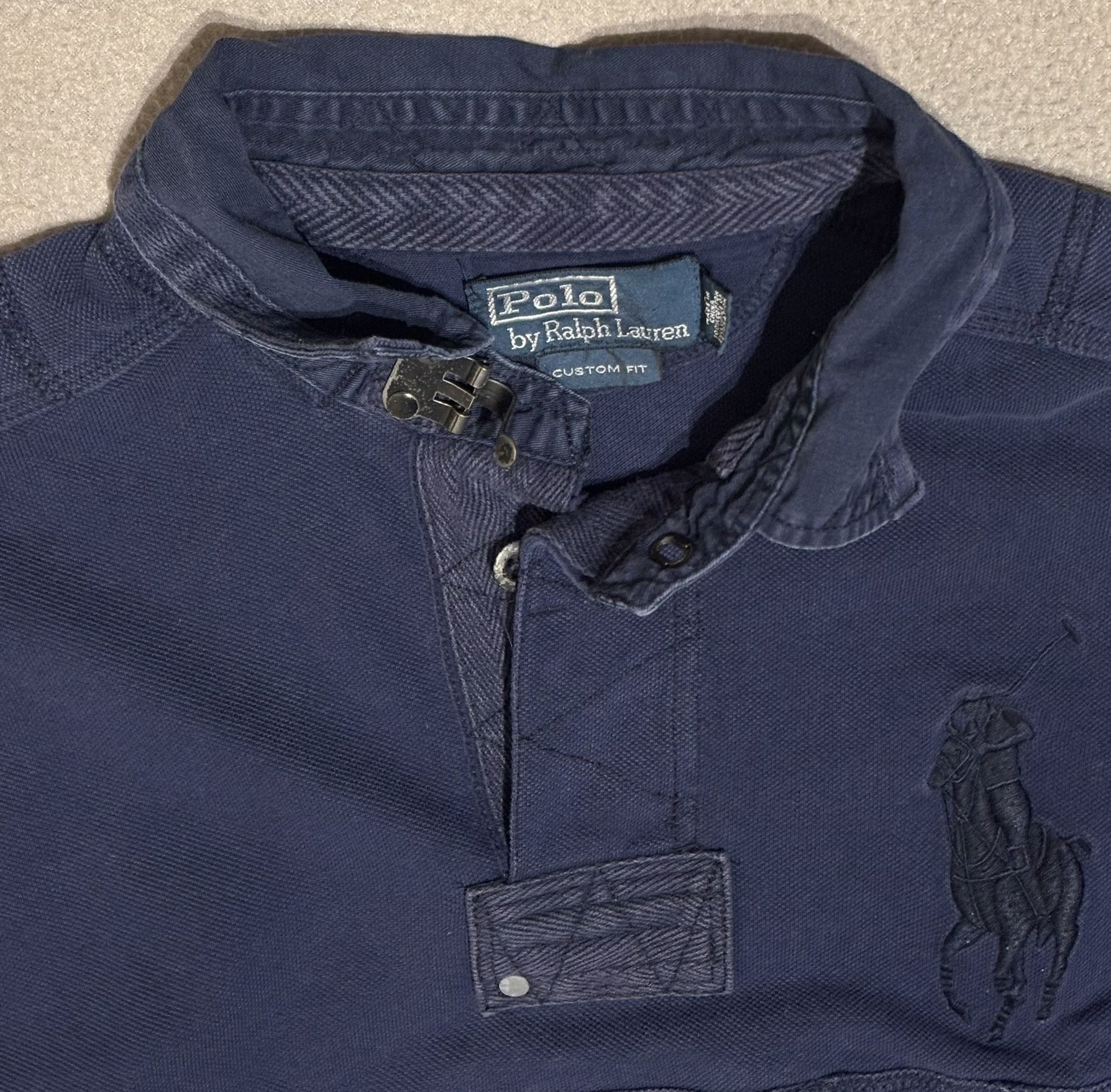 Polo Ralph Lauren Polo Ralph Lauren Rugby Big Pony vintage navy sweatshirt Size US M / EU 48-50 / 2 - 14 Thumbnail