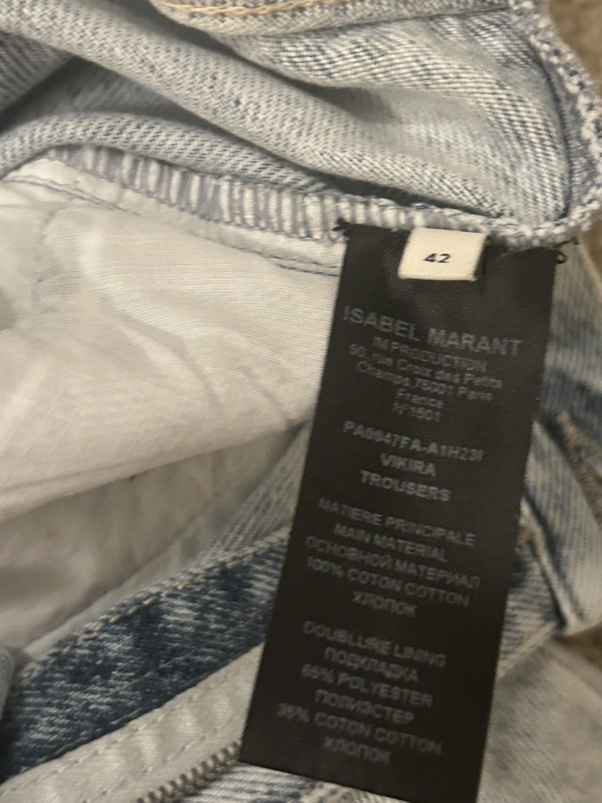 Isabel Marant ISABEL MARANT Vikira Rigid Crop Jeans In Light Blue Size 28" / US 6 / IT 42 - 8 Thumbnail