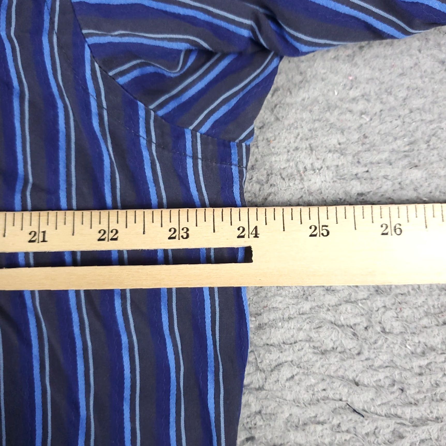 BUGATCHI Bugatchi Shirt Mens Large Blue Striped Button-Up Long Sleeve Size US L / EU 52-54 / 3 - 5 Thumbnail