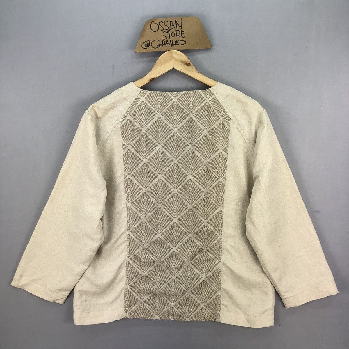 Japanese Brand Japanese Brand W.Lane Linen Beads Kimono Cardigan Size L / US 10 / IT 46 - 10 Thumbnail