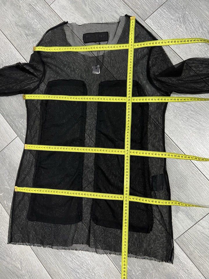 Rundholz RUNDHOLZ DIP Women's Top Blouse Mesh Black Cotton Size L Size L / US 10 / IT 46 - 11 Thumbnail