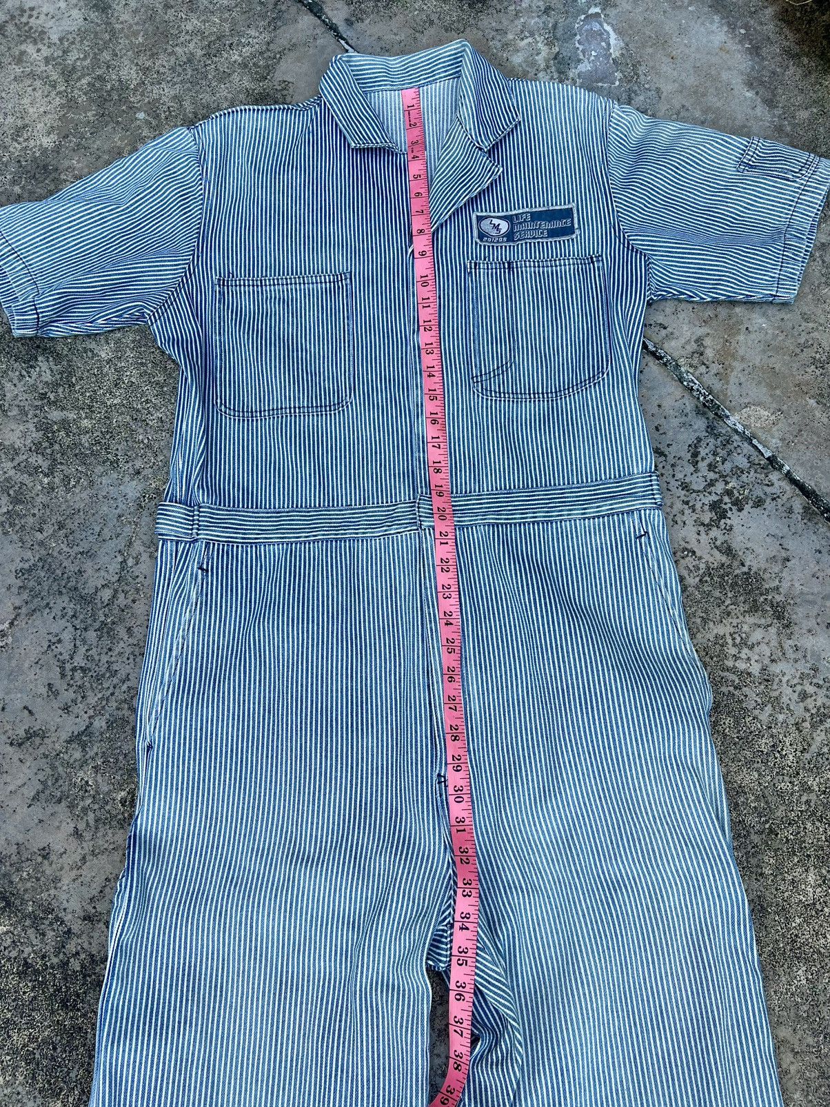20471120 × Hysteric Glamour × Japanese Brand VINTAGE 291295HOMME HICKORY OVERALLS DENIM Size US M / EU 48-50 / 2 - 17 Thumbnail