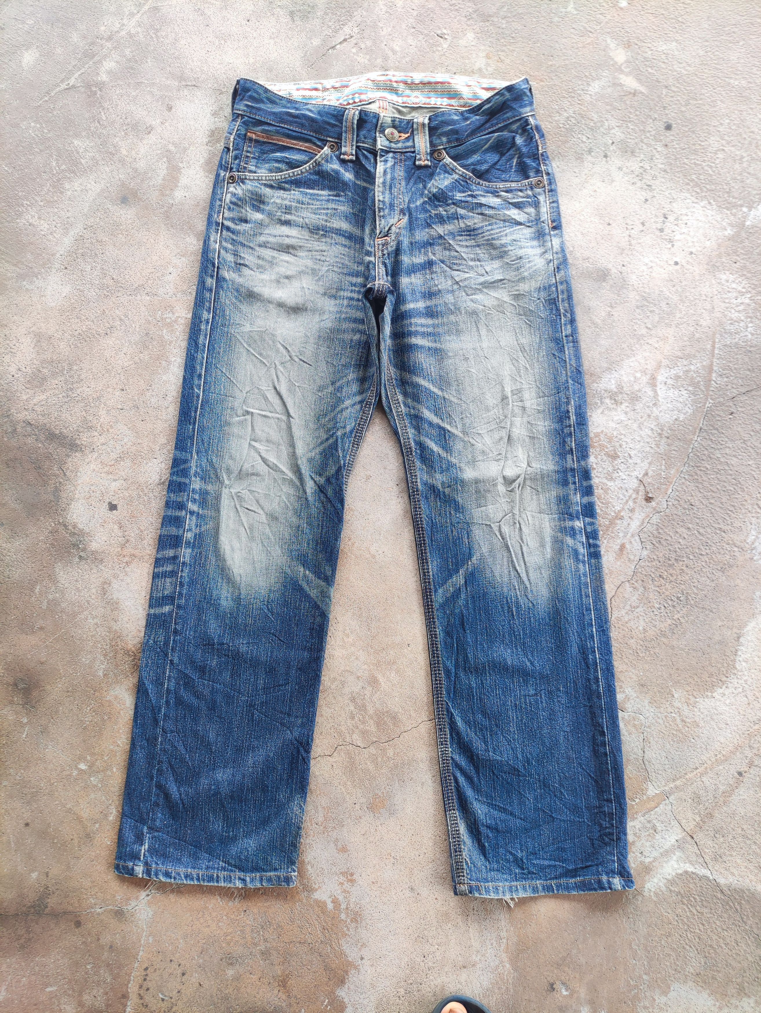 Edwin Vintage Edwin Brand Baggy Denim Distressed Faded Pants Size US 35 - 1 Thumbnail