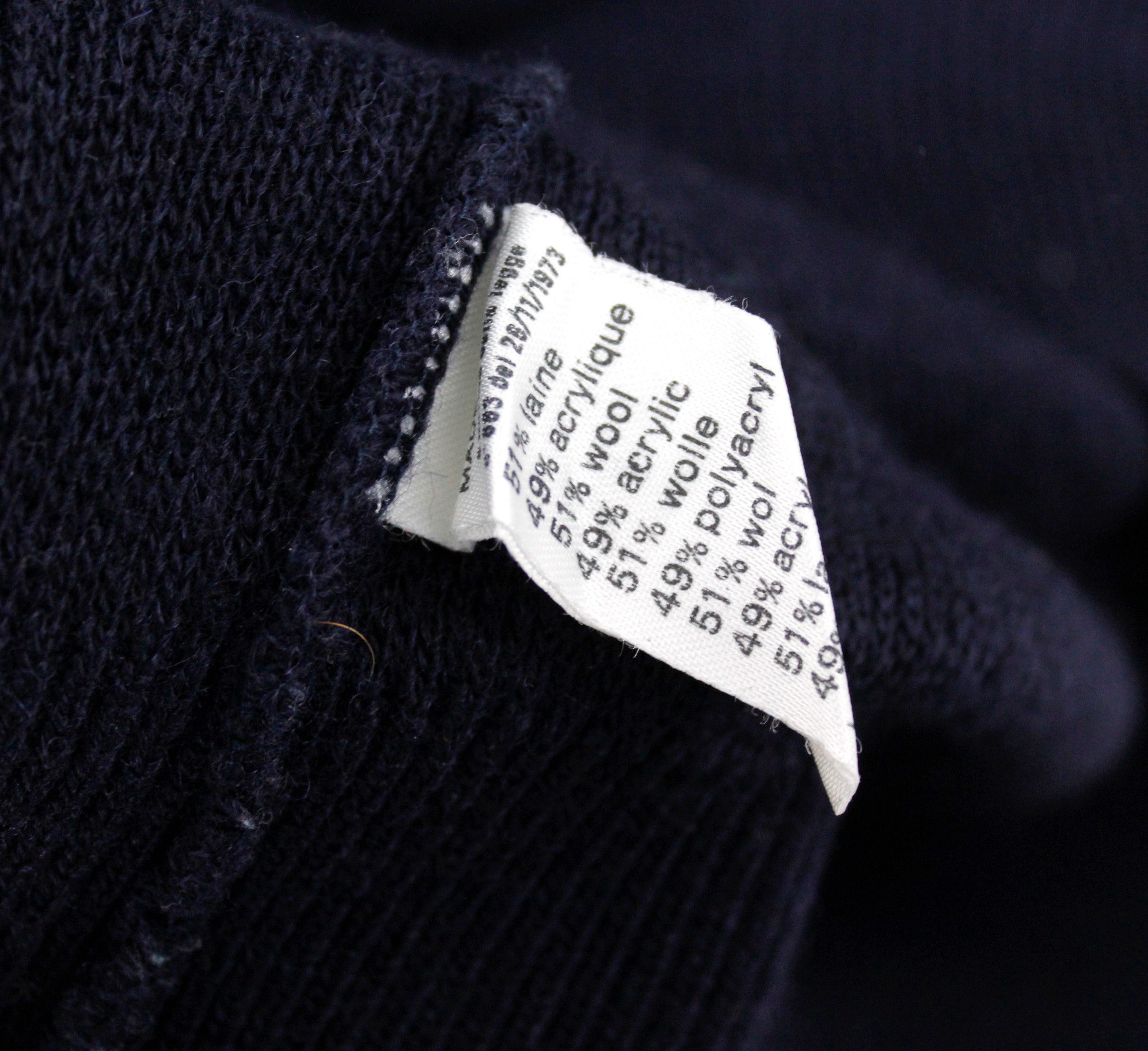 Lacoste × Vintage Vintage Lacoste Croc Logo Navy Wool Sweater 90s Size US XL / EU 56 / 4 - 5 Thumbnail