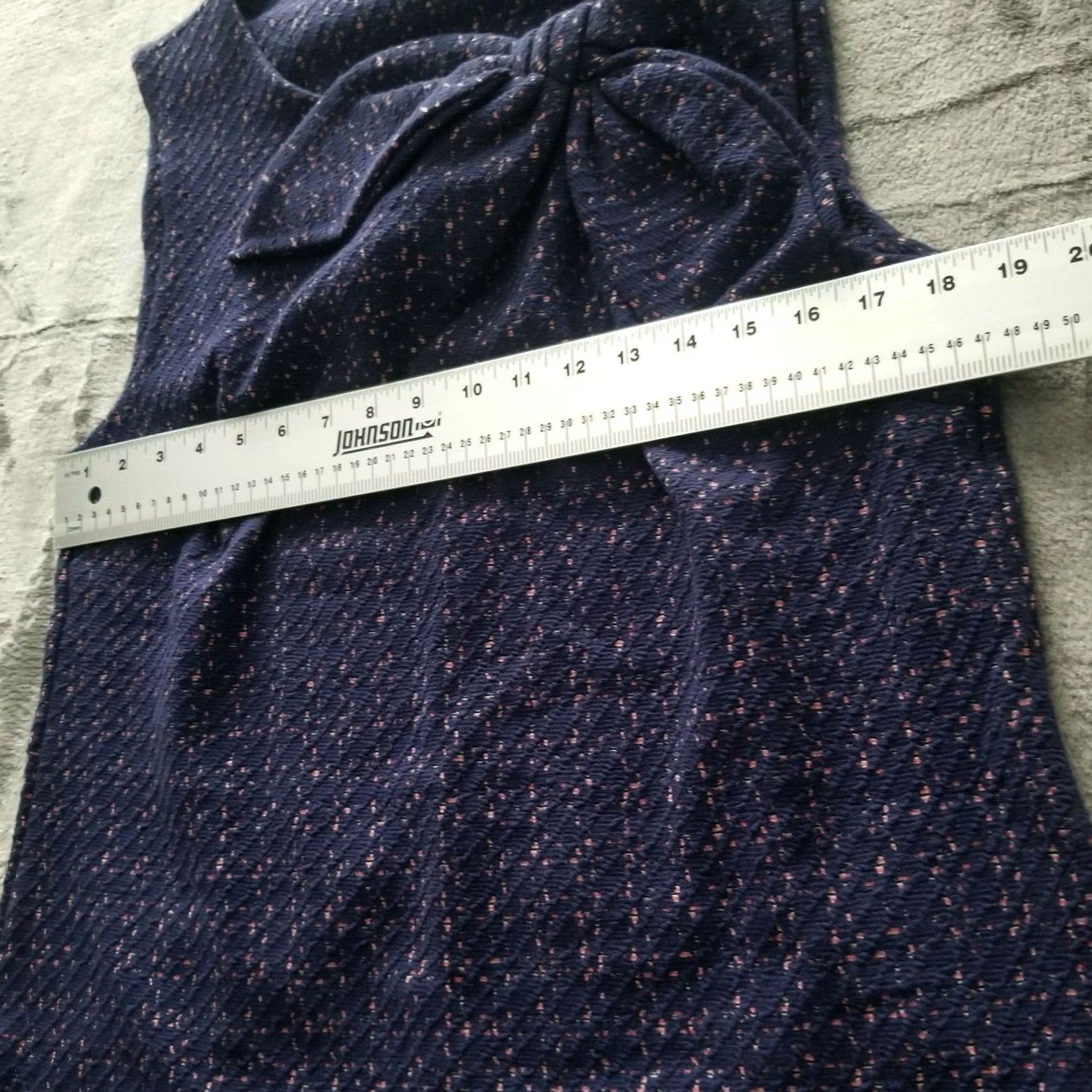 Banana Republic Banana Republic Womens Purple Textured Sleeveless Bow Top Blouse Stretch Large Size L / US 10 / IT 46 - 4 Thumbnail