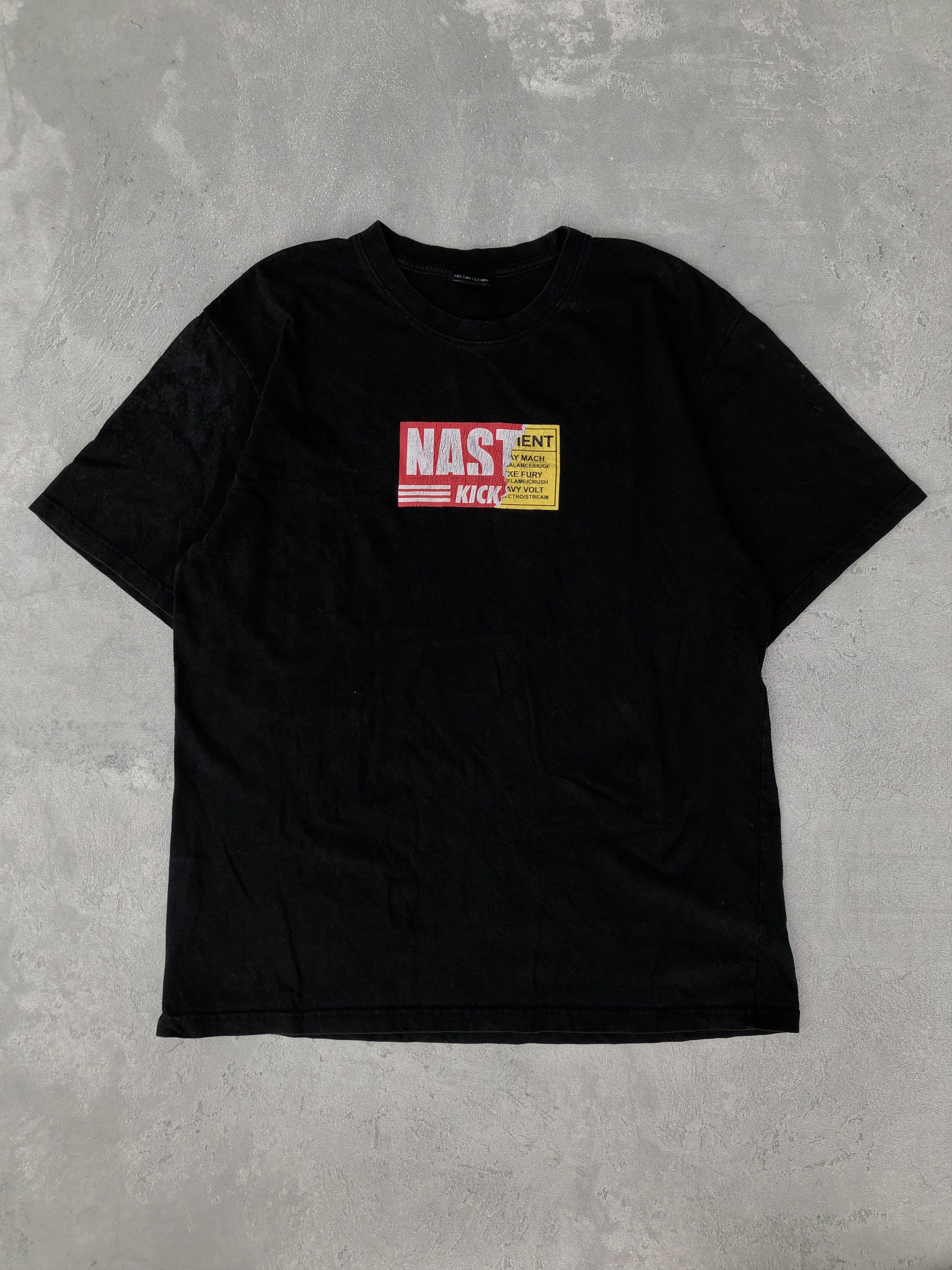 Japanese Brand NS+K Element Like Fury Wavy Volt Black Tee Size US L / EU 52-54 / 3 - 1 Thumbnail