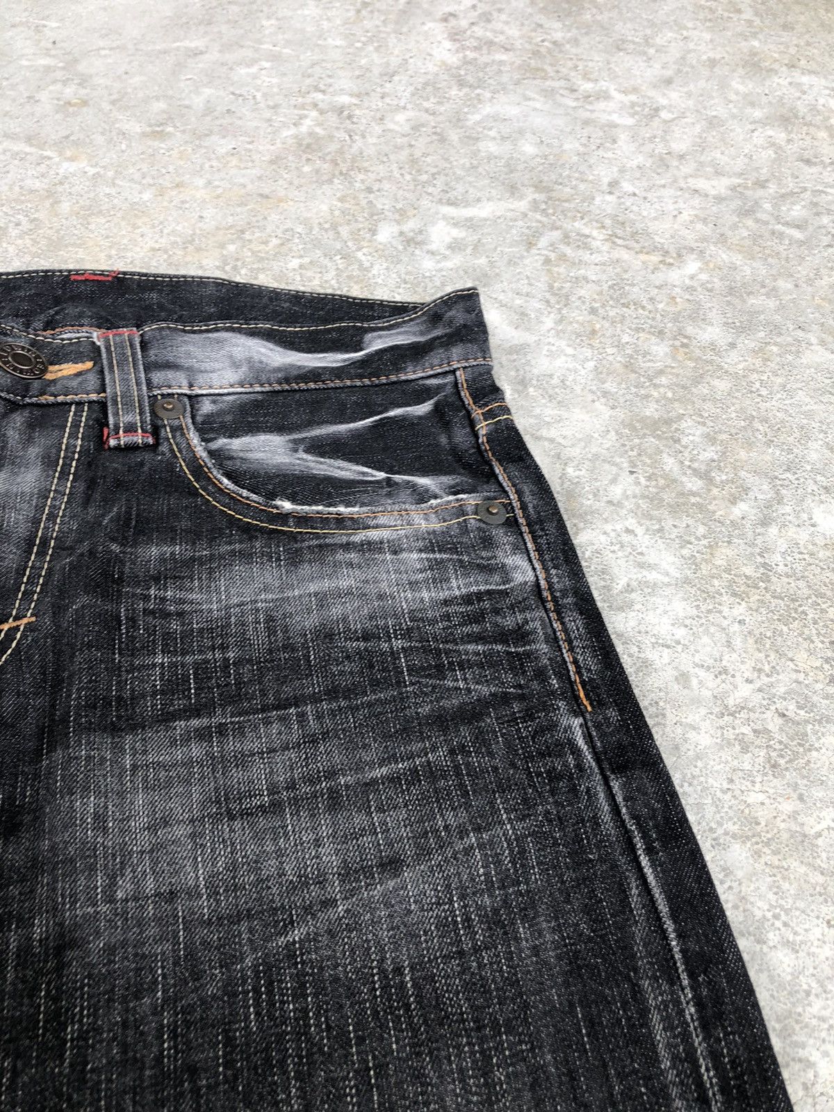 If Six Was Nine Japanese Edwin Flared Jeans Distressed Jeans 512 Size US 29 - 15 Thumbnail