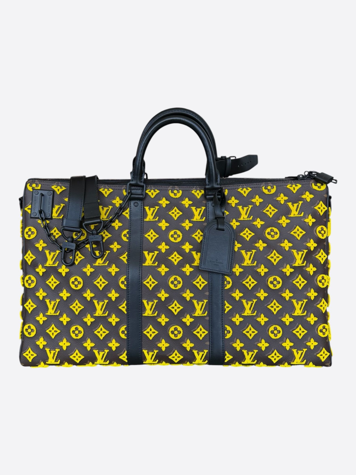 Louis Vuitton Brown & Yellow Tuffetage Monogram Triangle Keepall 50 Size ONE SIZE - 1 Thumbnail