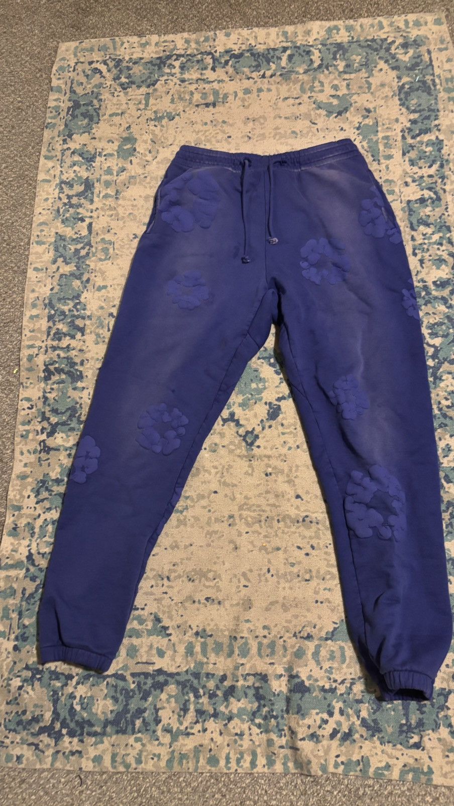Denim Tears Mono Cotton Wreath Sweatpants ‘Washed Blue’