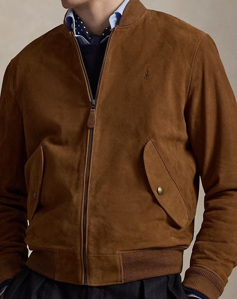 Polo Ralph Lauren Polo Ralph Lauren Leather Suede Flight Jacket Brown Size XL Size US XL / EU 56 / 4 - 5 Thumbnail
