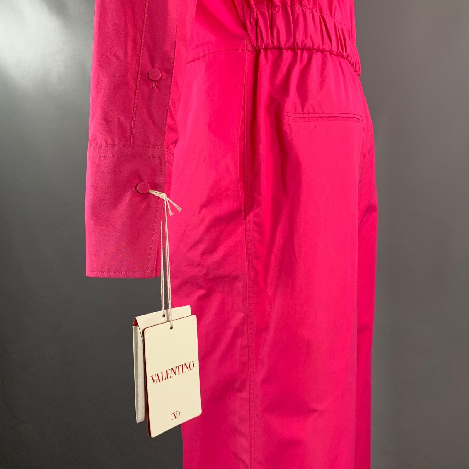 Valentino VALENTINO Size S Pink Cotton Hidden Placket Jumpsuit Size US 36 / EU 52 - 8 Thumbnail