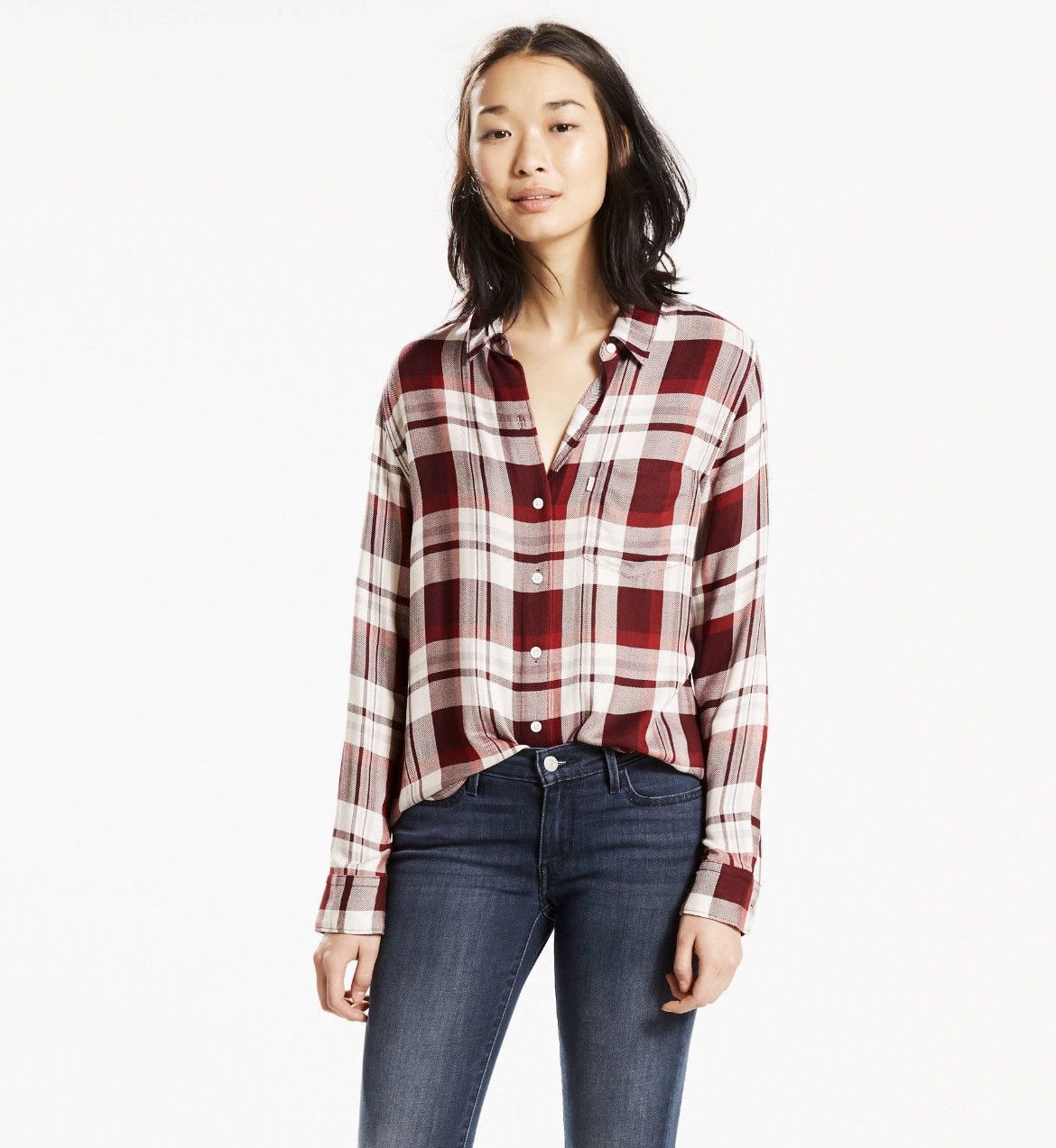 Designer × Levi's Levis Women Sidney Pocket Boyfriend Long Sleeve Button Shirt Size M / US 6-8 / IT 42-44 - 1 Thumbnail