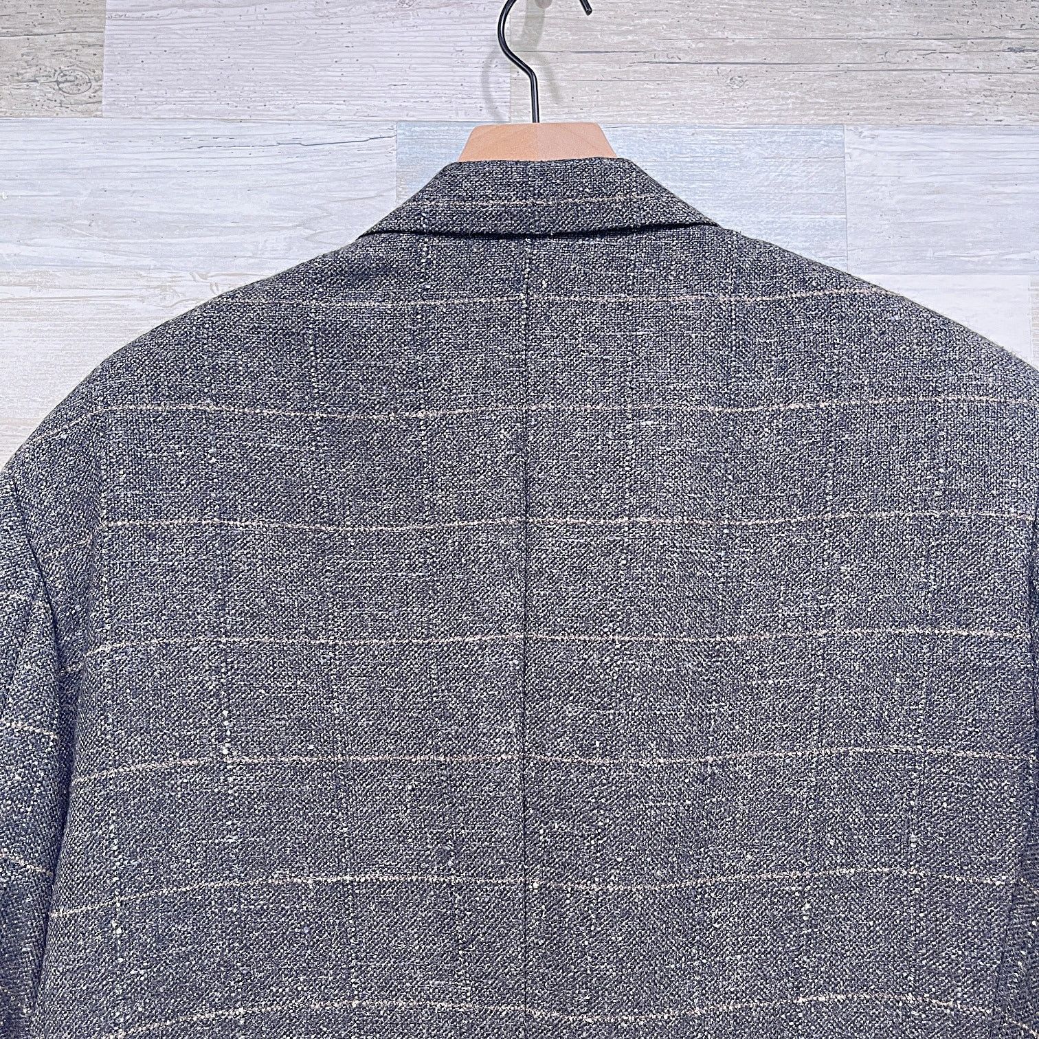 Southwick Southwick Tweed Wool Windowpane Check Sport Coat Brown 44R Size 44R - 6 Thumbnail