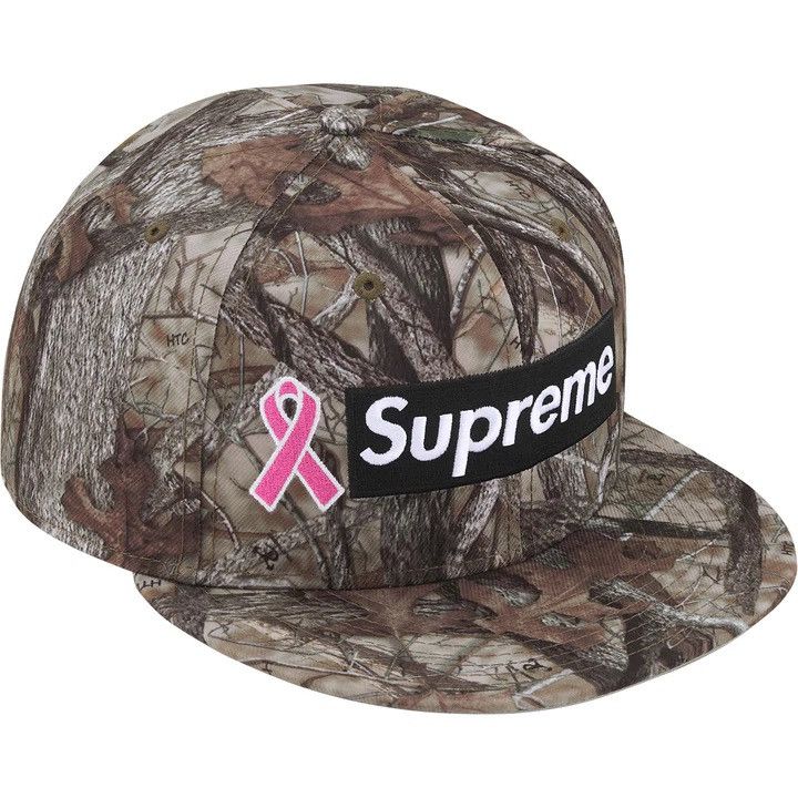 Supreme Breast Cancer Awareness Box Logo New Era Fall Camo