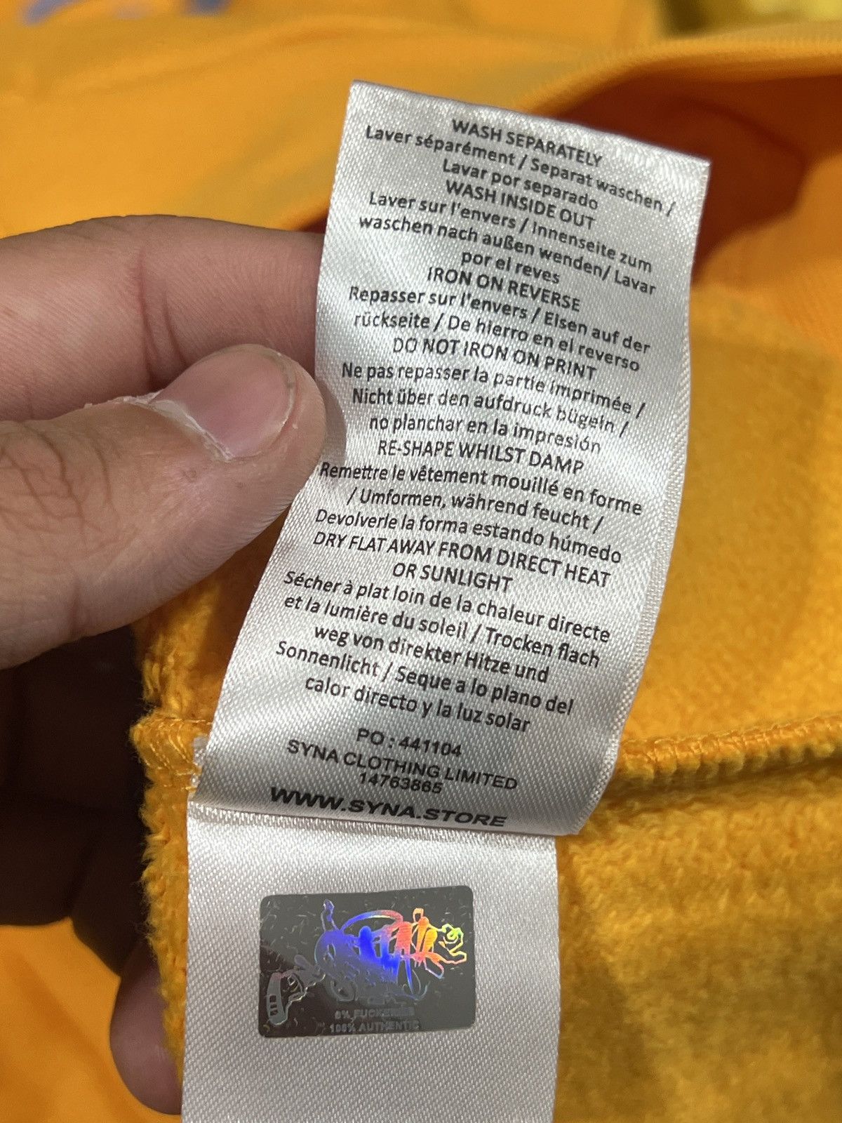 Syna World Syna Circle Orange Zip Up Hoodie Size US L / EU 52-54 / 3 - 10 Thumbnail