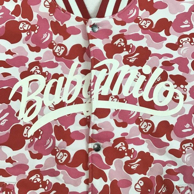 Bape × Nigo BAPE MILO ABC camo pink sweat varsity jacket a bathing ape Size US L / EU 52-54 / 3 - 2 Thumbnail