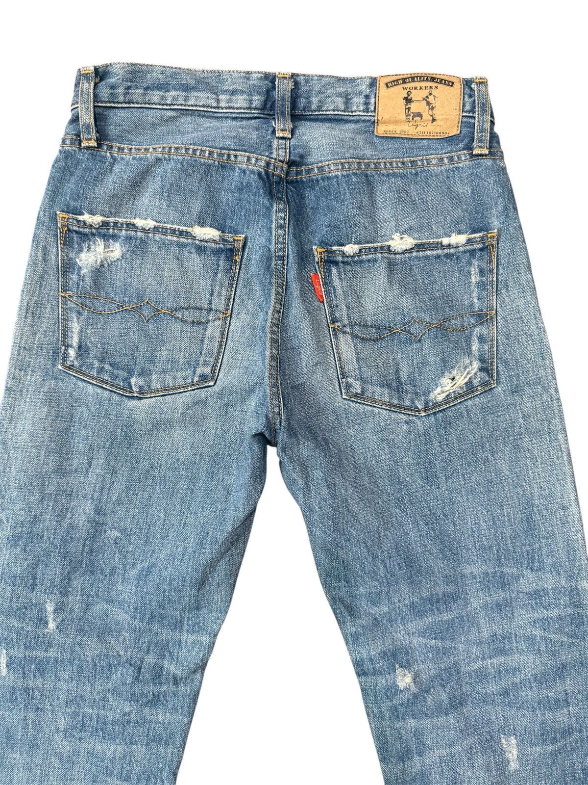 Denime JAPAN BRAND RIPPED DENIM UNGRID SELVEDGE Size US 29 - 9 Thumbnail