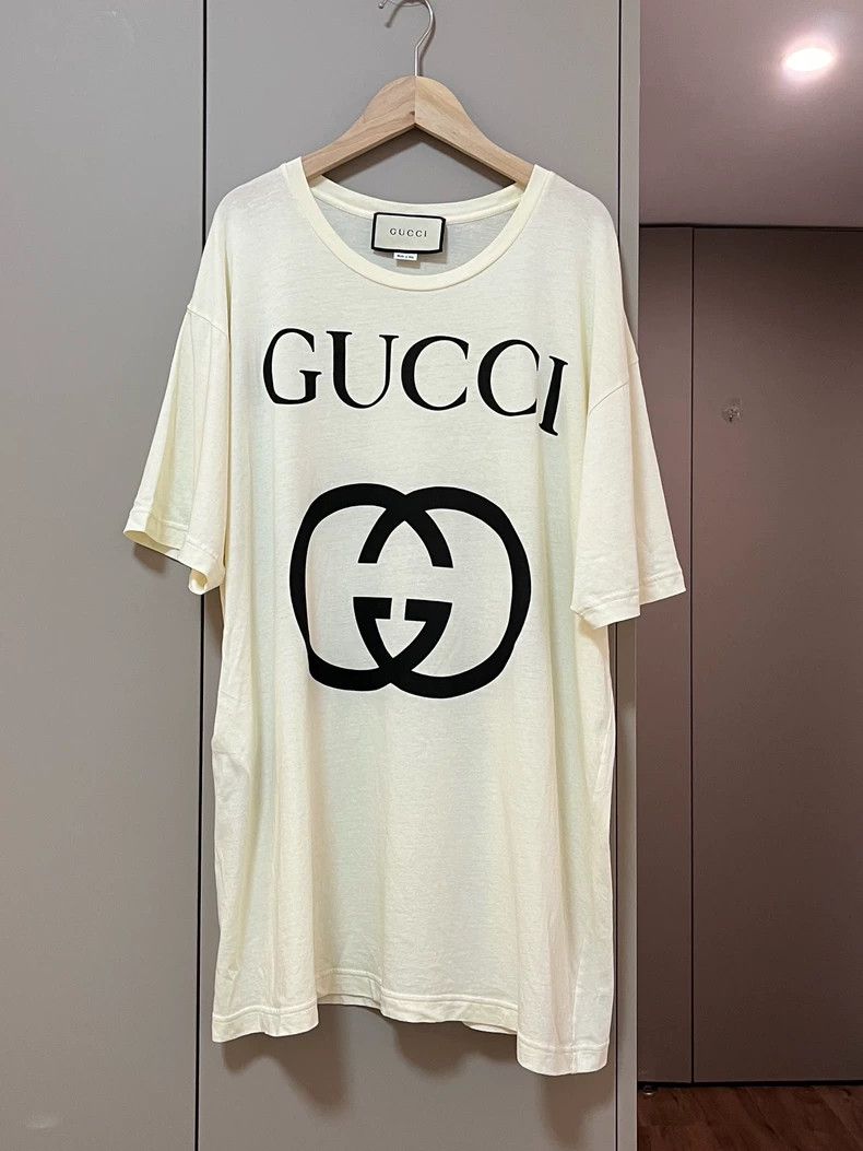 Gucci Gucci Large logo loose white T-shirt 2502-Nextarrow Size US S / EU 44-46 / 1 - 1 Thumbnail