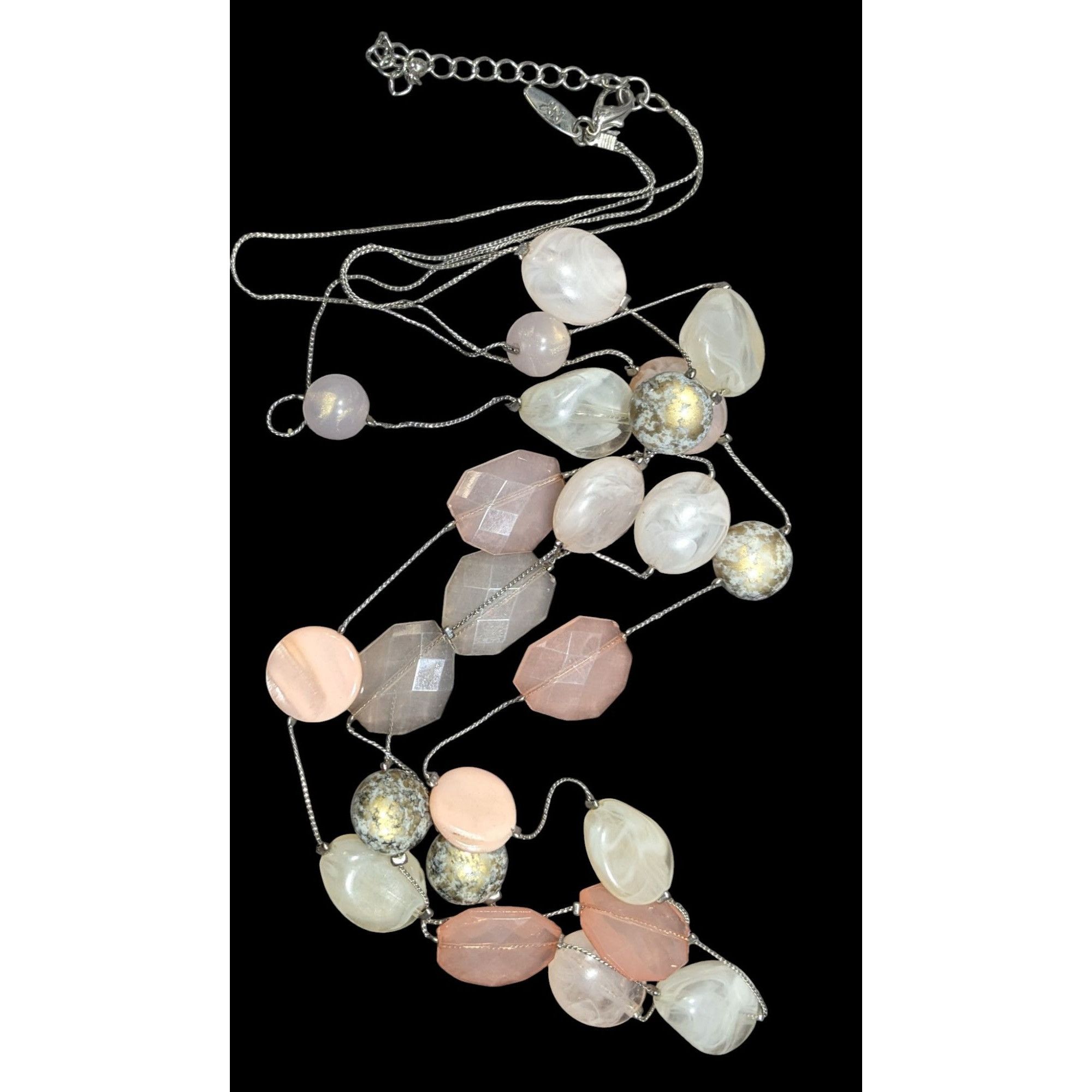 Other NY Collection Pink And White Layered Station Necklace Size ONE SIZE - 2 Thumbnail