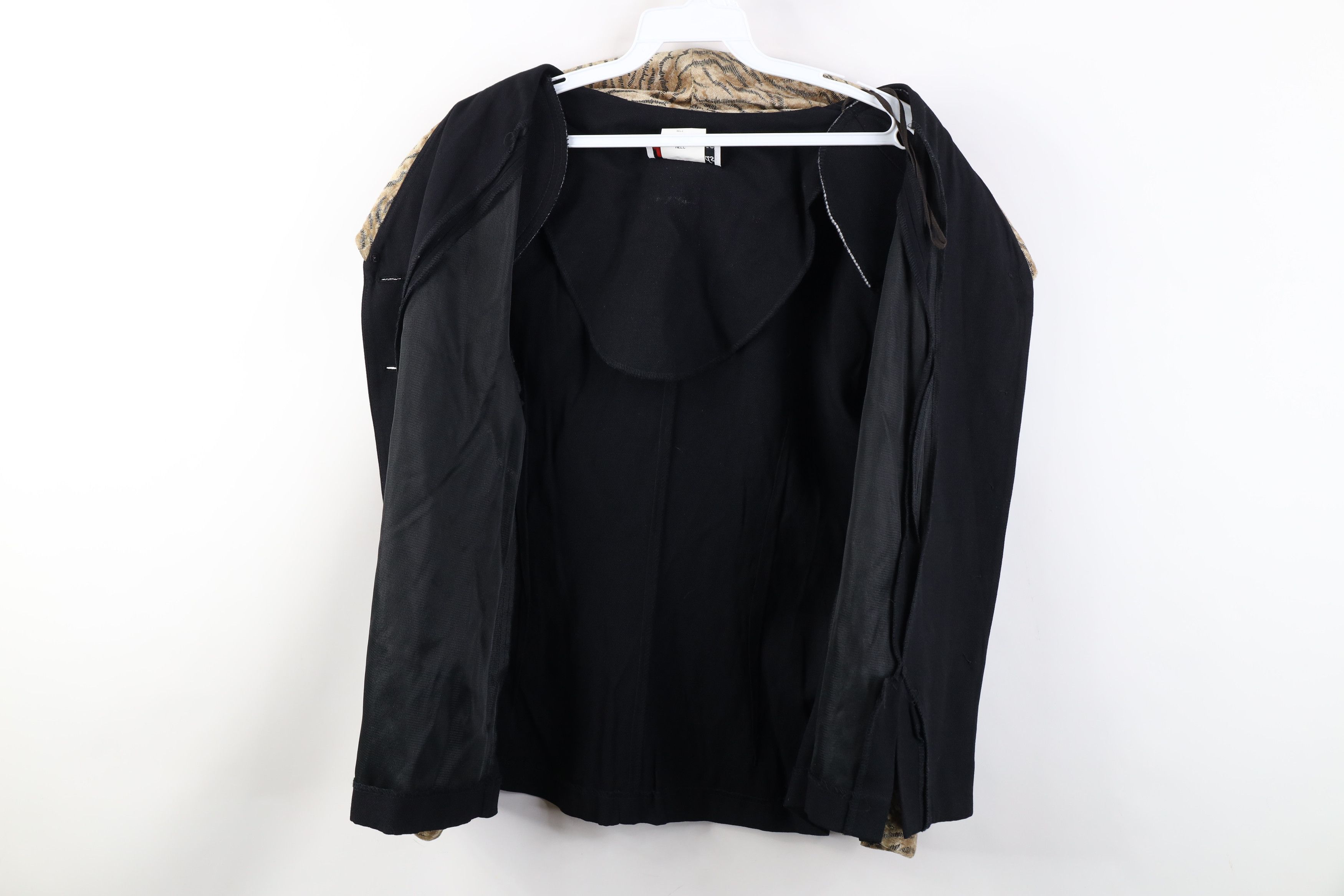 Vintage Vintage 90s Streetwear Knit Evening Blazer Jacket Black USA Size XXL / US 16-18 / IT 52-54 - 10 Thumbnail