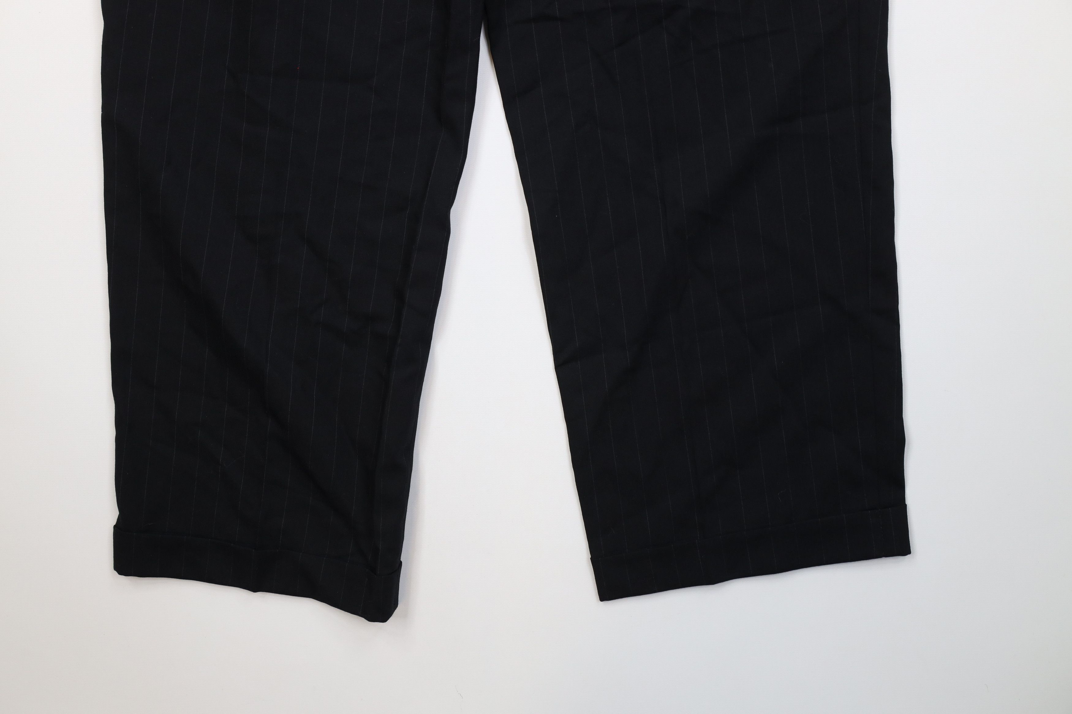 Vintage Vintage 90s Streetwear Knit Pinstriped Wide Leg Chino Pants Size US 34 / EU 50 - 14 Thumbnail