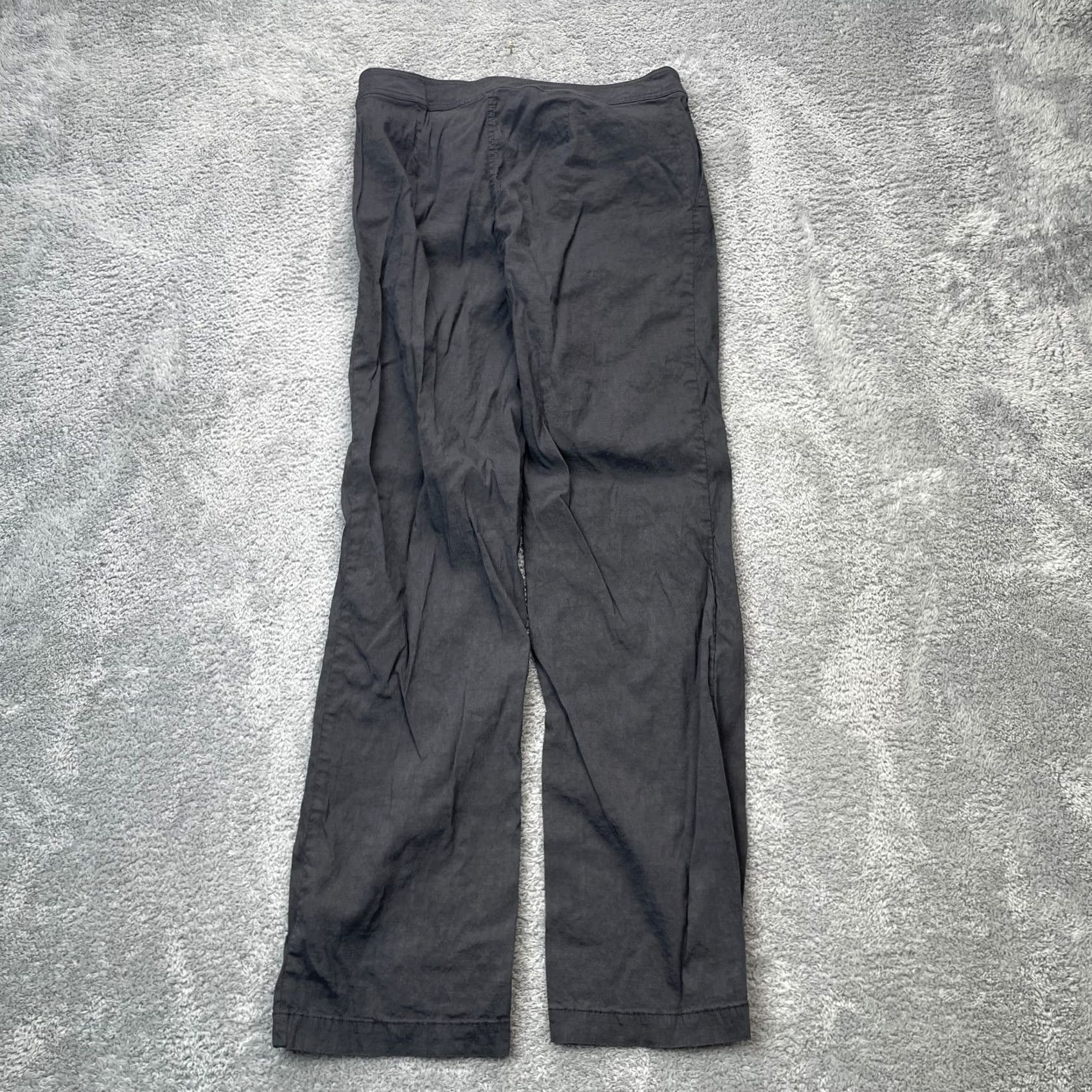 Eileen Fisher Eileen Fisher Pants Womens 6 Black Viscose Spandex Linen Straight Leg Casual Dressy City 30 in Inseam Mens? Size 28" / US 6 / IT 42 - 2 Thumbnail