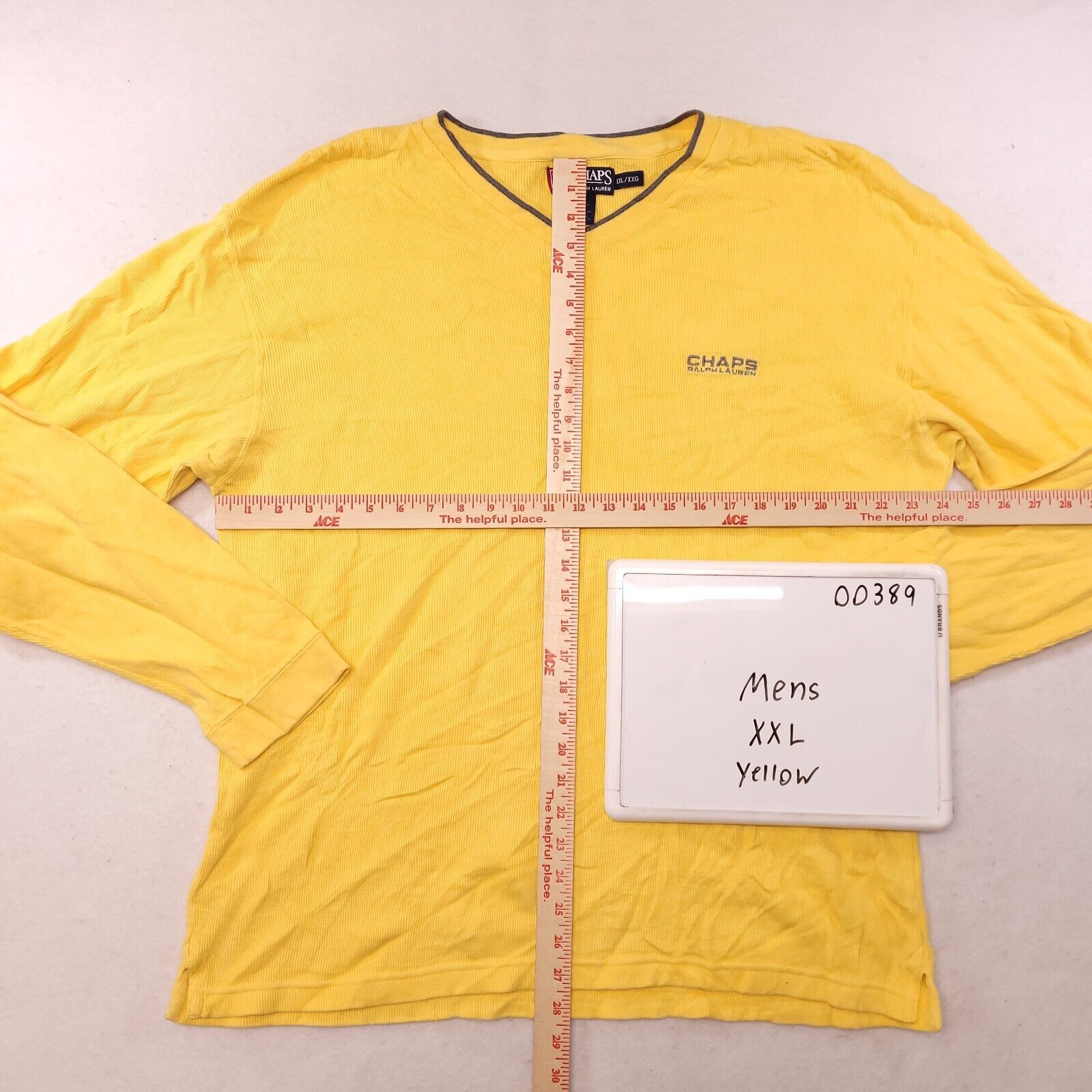 Chaps Chaps Long Sleeve Pullover Sweater Mens Size 2XL Yellow Size US XXL / EU 58 / 5 - 6 Thumbnail