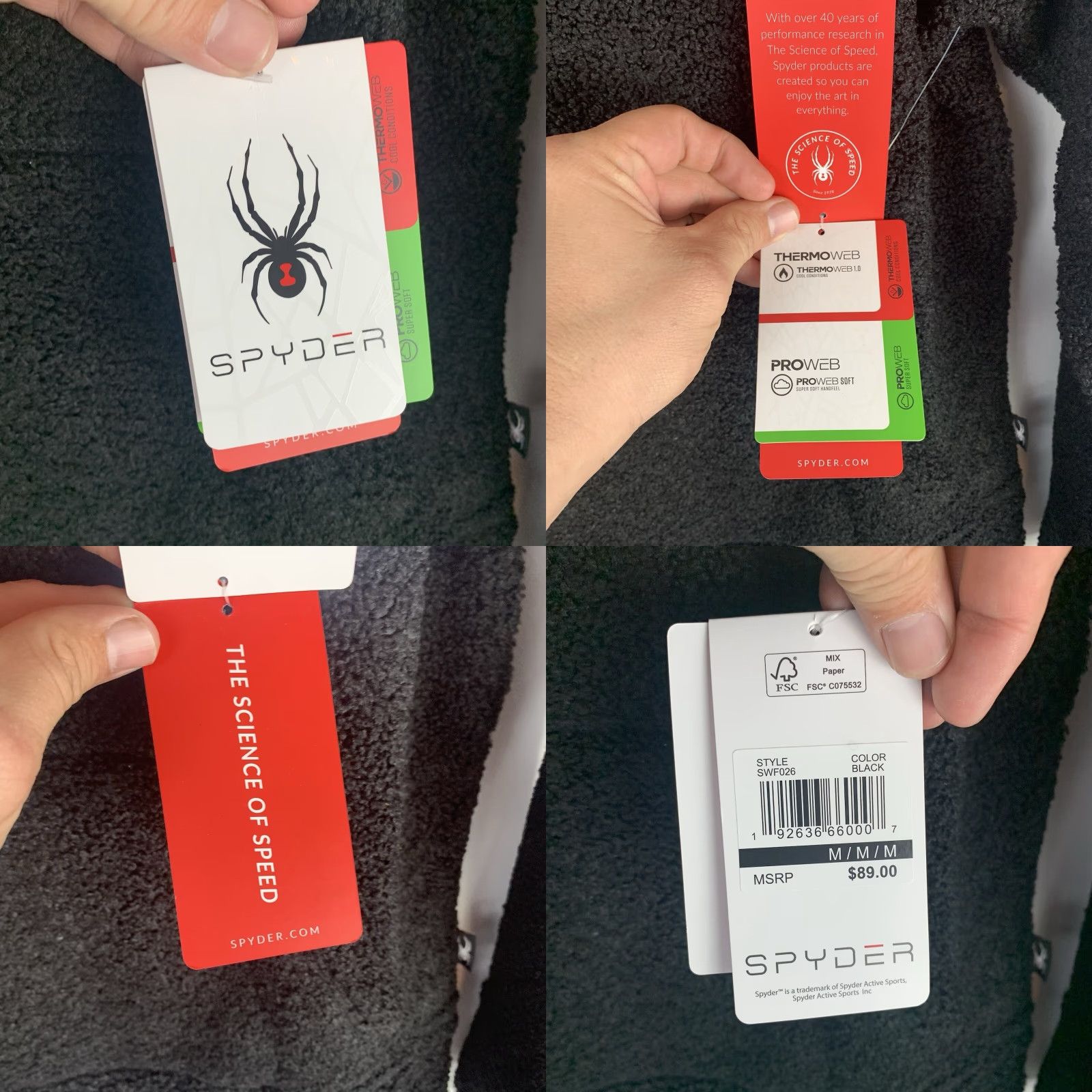 Spyder Spyder Jacket 1/4 Zip Womens Medium Black NWT SWF026 Regular Sherpa Fleece Outdoor Ski Size M / US 6-8 / IT 42-44 - 8 Thumbnail