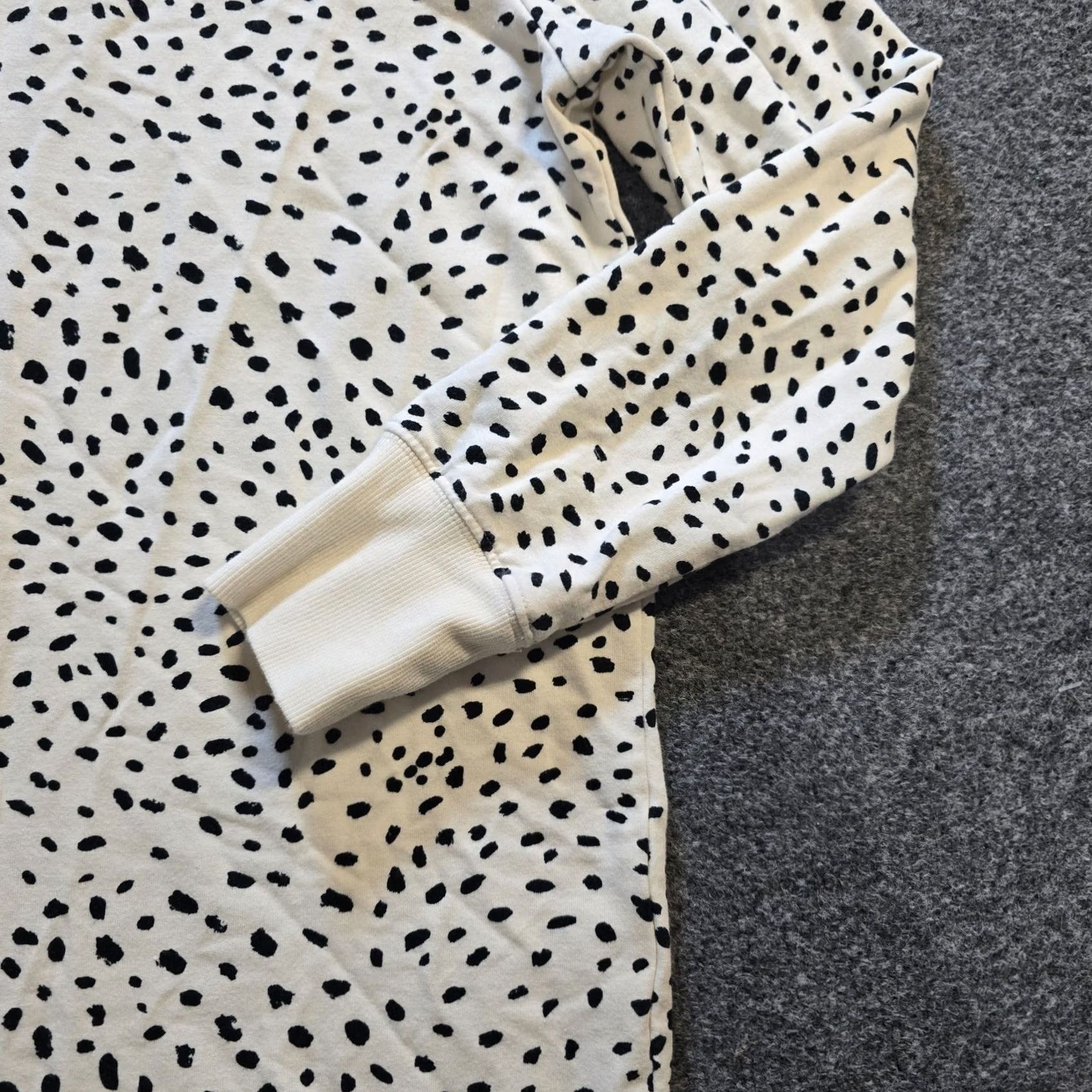 Vintage Daily Ritual Sweatshirt Women Size M White Polka Dot Dalmation Lounge Size M / US 6-8 / IT 42-44 - 4 Thumbnail