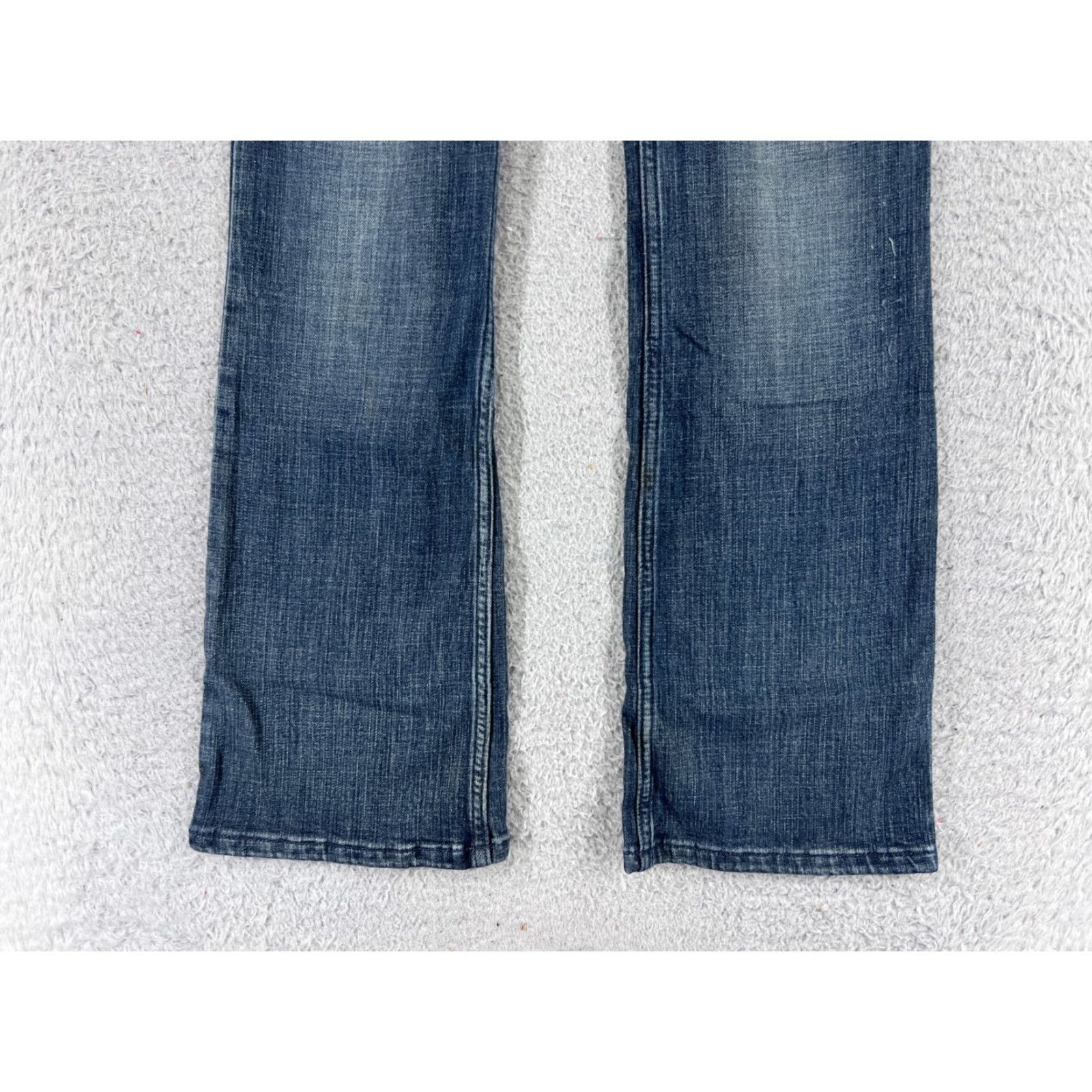 Wrangler VINTAGE Wrangler Jeans Juniors 14 Blue Denim Bootcut Mid Rise 25x28 Dark Wash Slimming Classic Womens Size 36" / US 14 / IT 50 - 2 Thumbnail