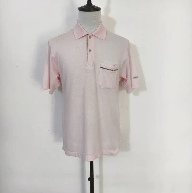 Burberry Burberry Men’s Summer Pink Cotton Polo Size US M / EU 48-50 / 2 - 1 Thumbnail