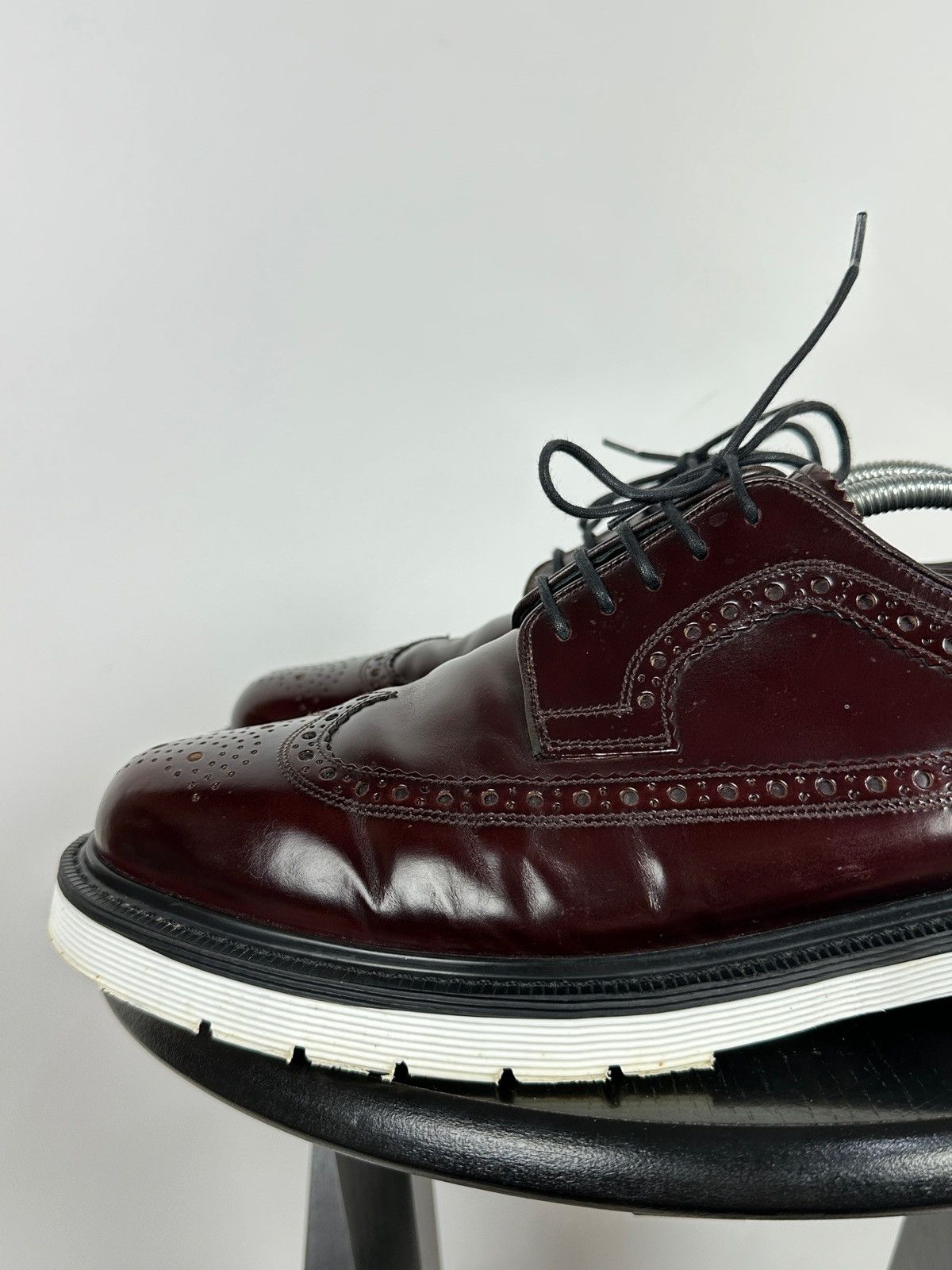 Loake Loake Navy Burgundy Patent Leather Brogue Boots Shoes Size US 10.5 / EU 43-44 - 15 Thumbnail