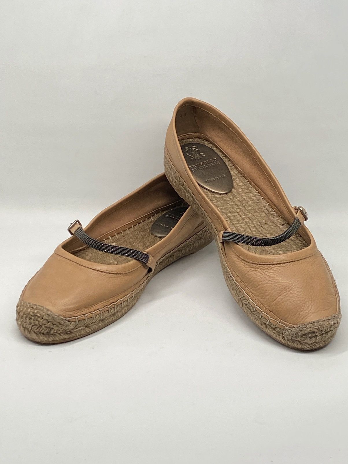Brunello Cucinelli Brunello Cucinelli Monili Leather Espadrilles size 40 Size US 10 / IT 40 - 5 Thumbnail