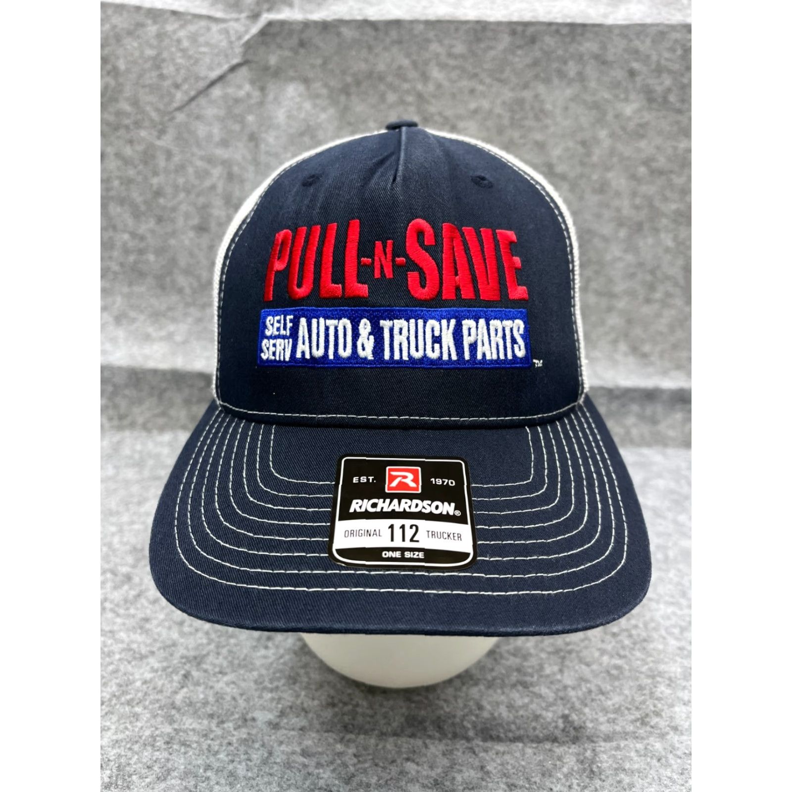 Vintage Richardson Hat Cap Trucker Adult Blue One Size Cotton Polyester Twill Size ONE SIZE - 2 Thumbnail
