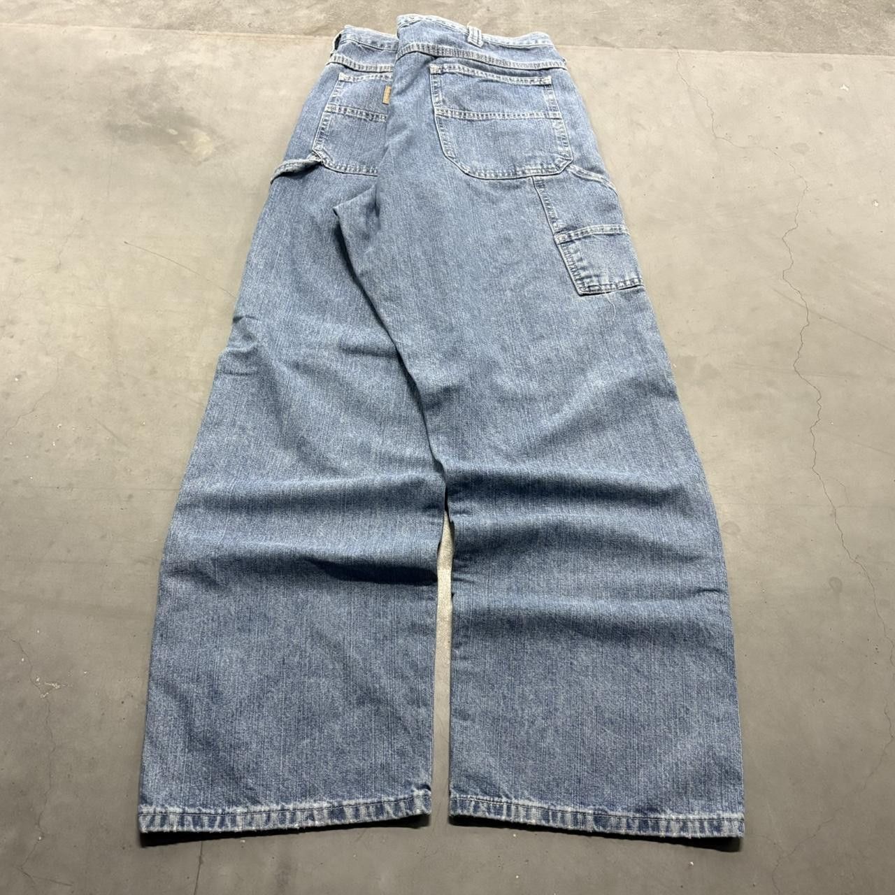 Vintage Crazy Vintage Y2K/2000s Baggy Carpenter Workwear Style Medium Wash Denim Jeans! Size US 40 / EU 56 - 6 Thumbnail