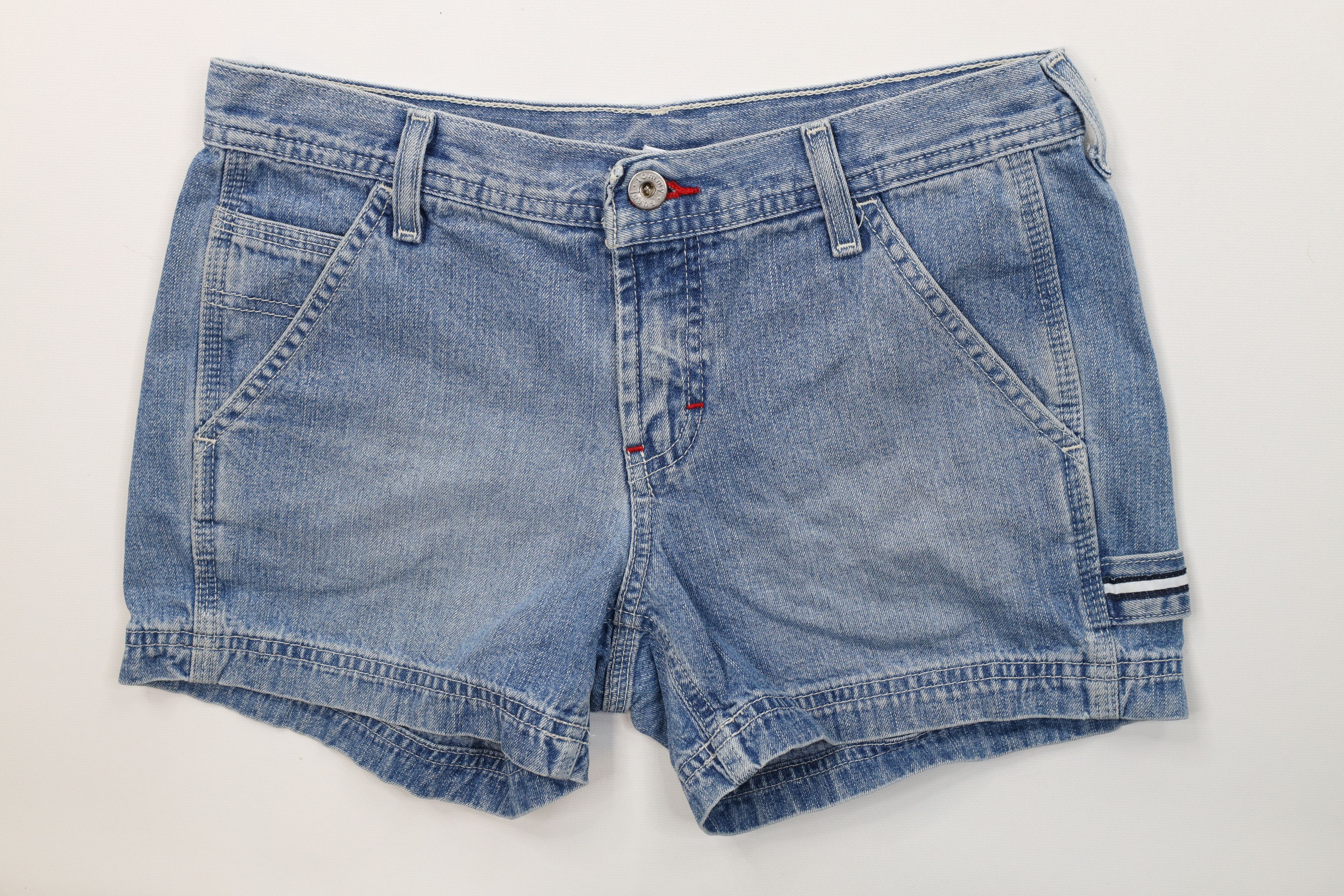 Tommy Hilfiger Vintage 90s Y2K Tommy Hilfiger Denim Jean Shorts Blue Size 25" / US 0 / IT 36 - 1 Thumbnail