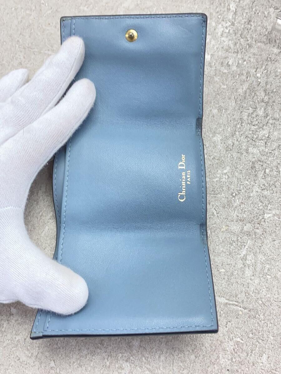 Dior Dior Leather Bi-Fold Wallet Blue Size ONE SIZE - 4 Thumbnail