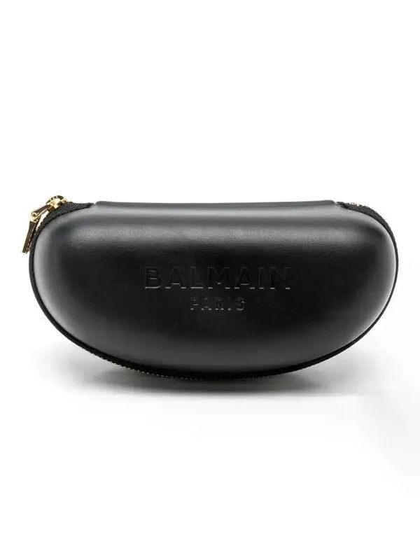 Balmain o1s1wg111225 Size:OS/Shield-FrameTinted Sunglasses in Orange Size ONE SIZE - 4 Thumbnail