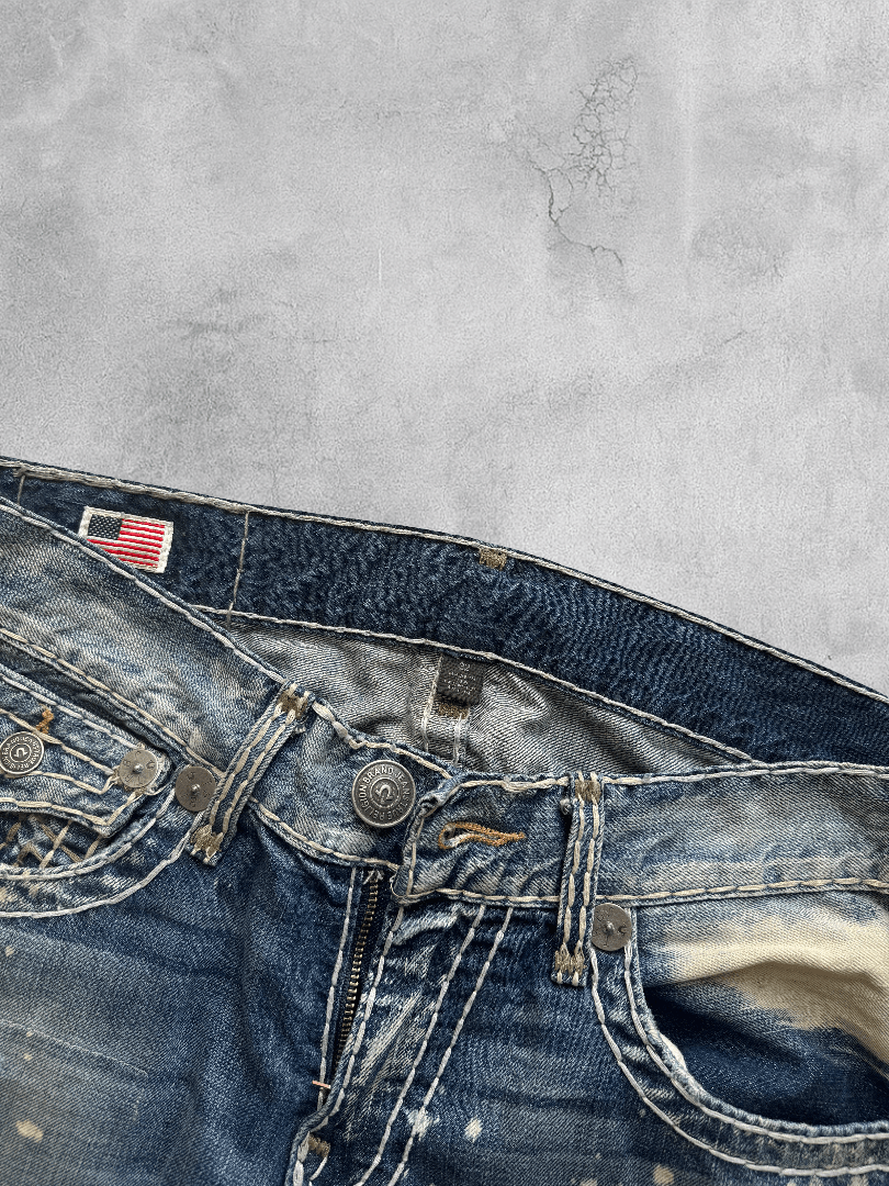 True Religion *RARE* True Religion “Ricky Super T” Stitch jeans [AZULS] Size US 32 / EU 48 - 5 Thumbnail