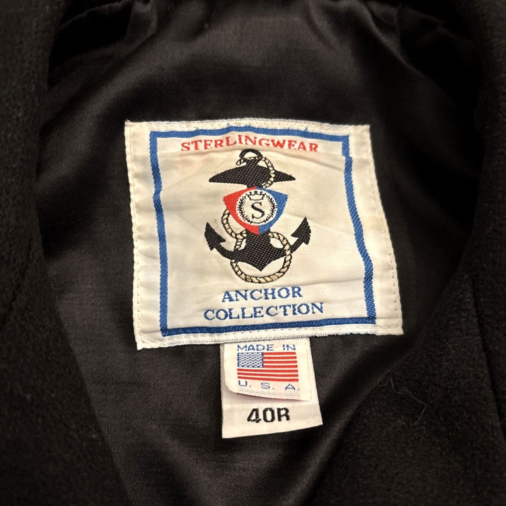 Vintage VINTAGE Sterlingwear Of Boston 100% Wool Peacoat Mens 40R Midshipmen Reefer Military Navy Black Wool Coat Mens Size US XXS / EU 40 - 2 Thumbnail