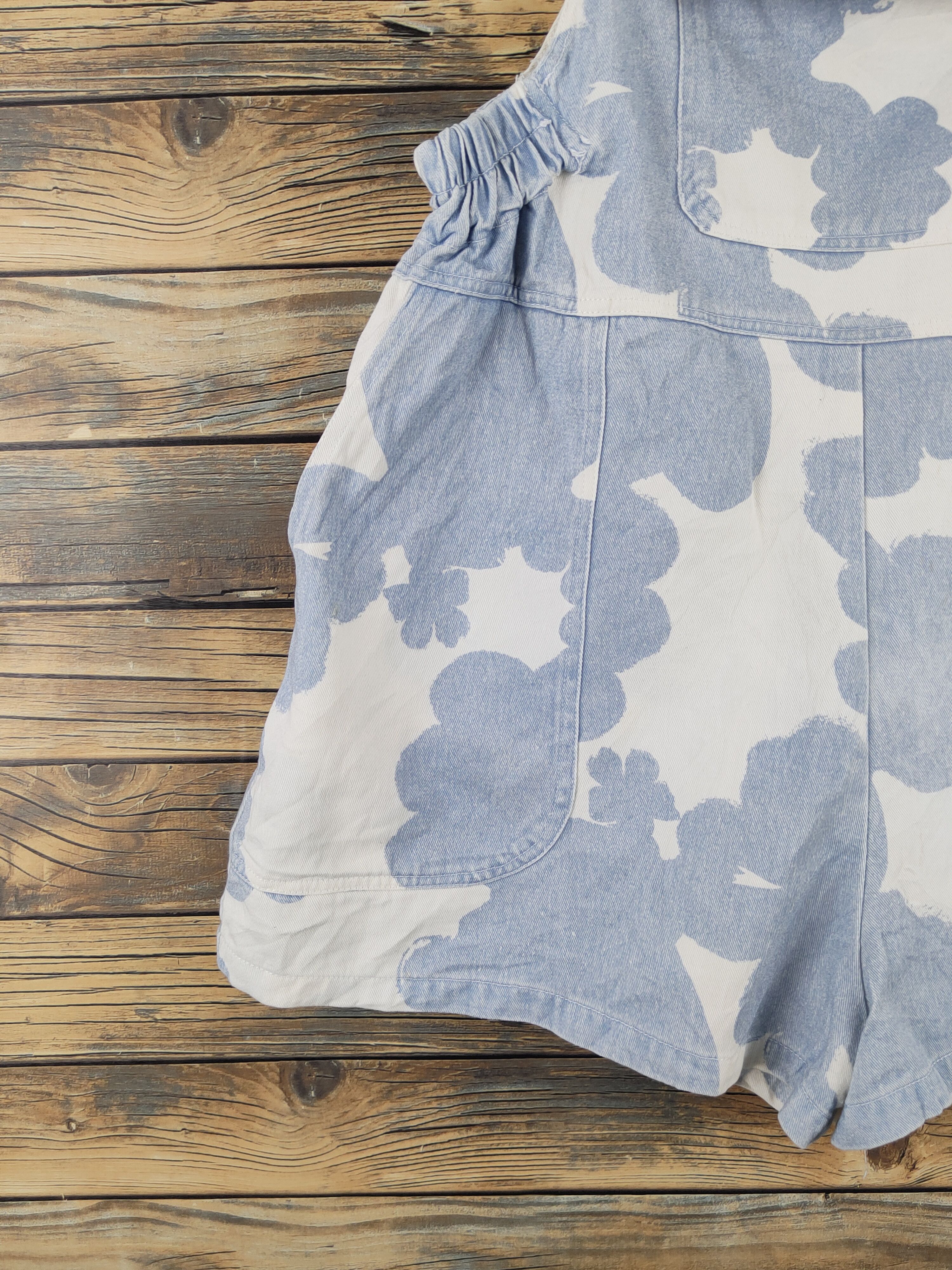 Other South Agsard Blue White Denim Shortall Jumpsuits Size 36" / US 14 / IT 50 - 6 Thumbnail