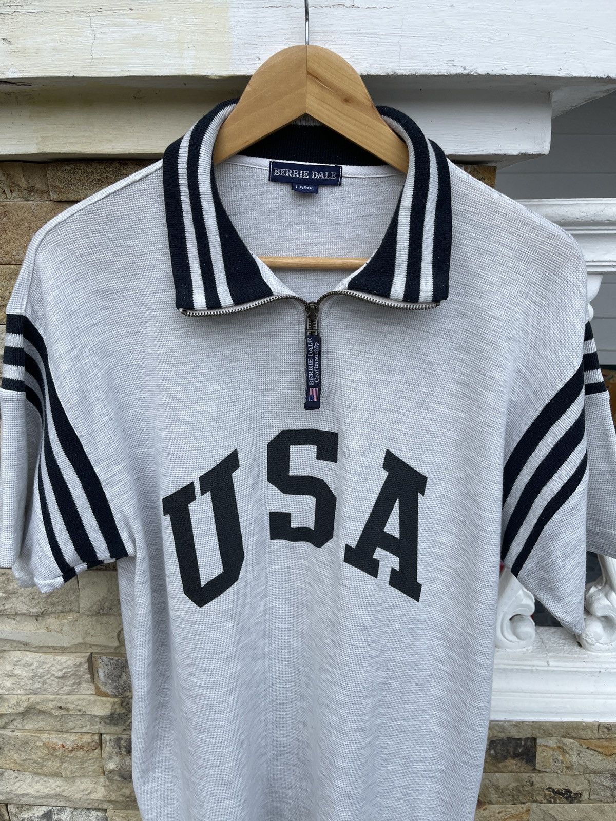 Polo Ralph Lauren Last Drop🔥Rare🔥Vintage USA Half Zipper Polo T-Shirt Size US L / EU 52-54 / 3 - 2 Thumbnail
