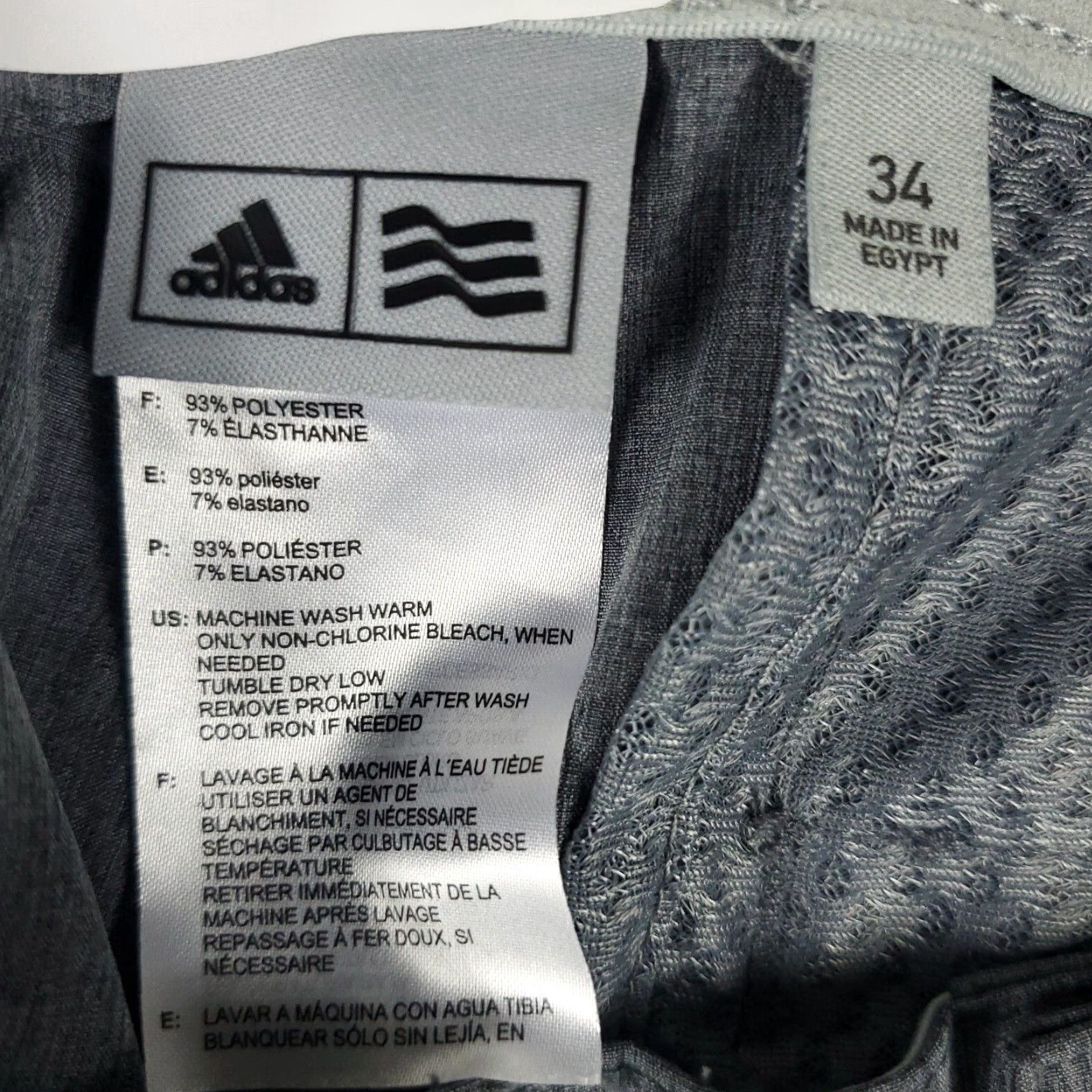 Adidas Adidas Shorts Mens 34 Gray Golf Casual Slash Pockets Flat Front Chino Shirt? Size US 34 / EU 50 - 7 Thumbnail