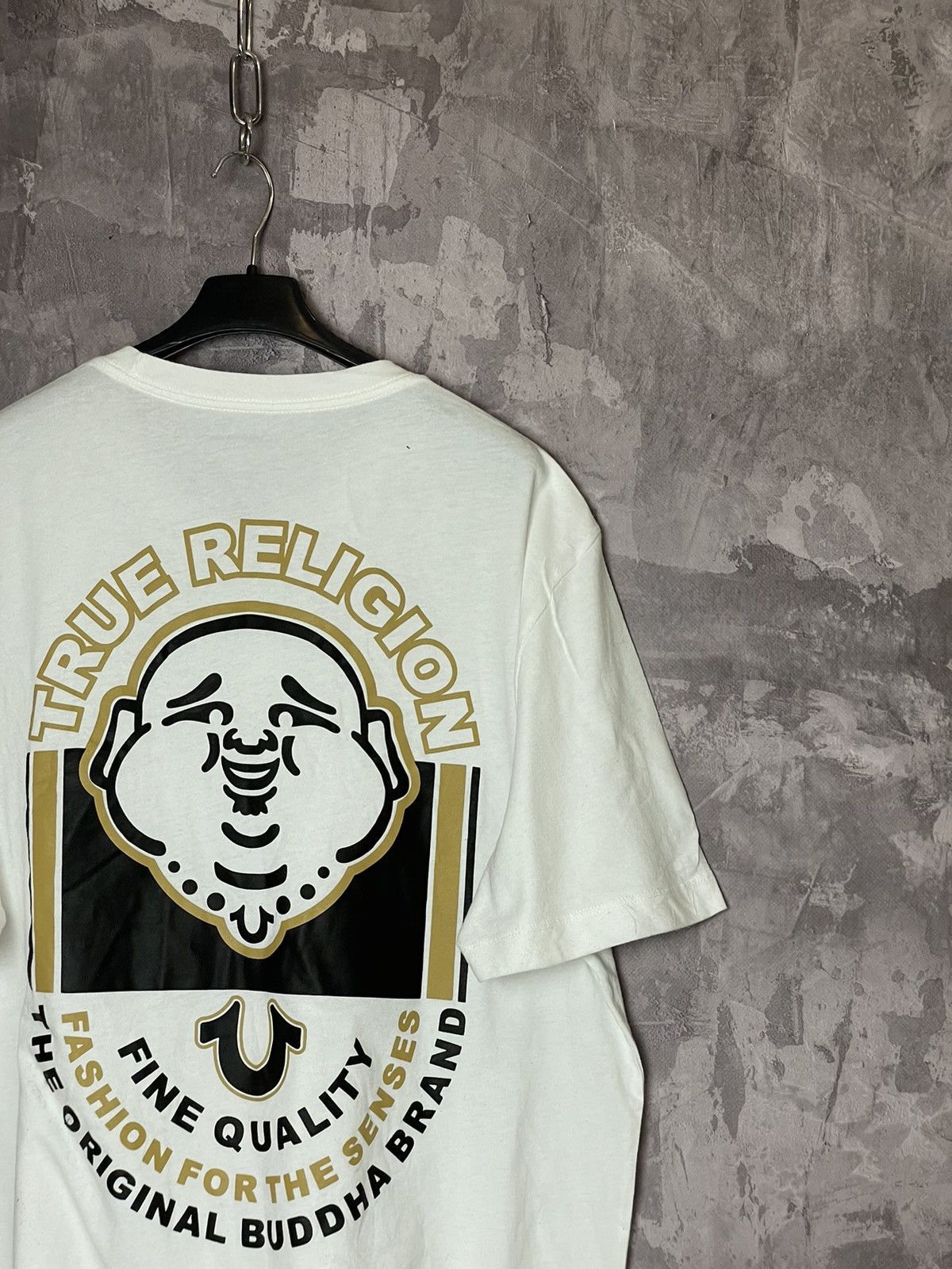 Japanese Brand × Rap Tees × True Religion Vintage 2000s True Religion Buddha Graphic T Shirt Size US XL / EU 56 / 4 - 3 Thumbnail