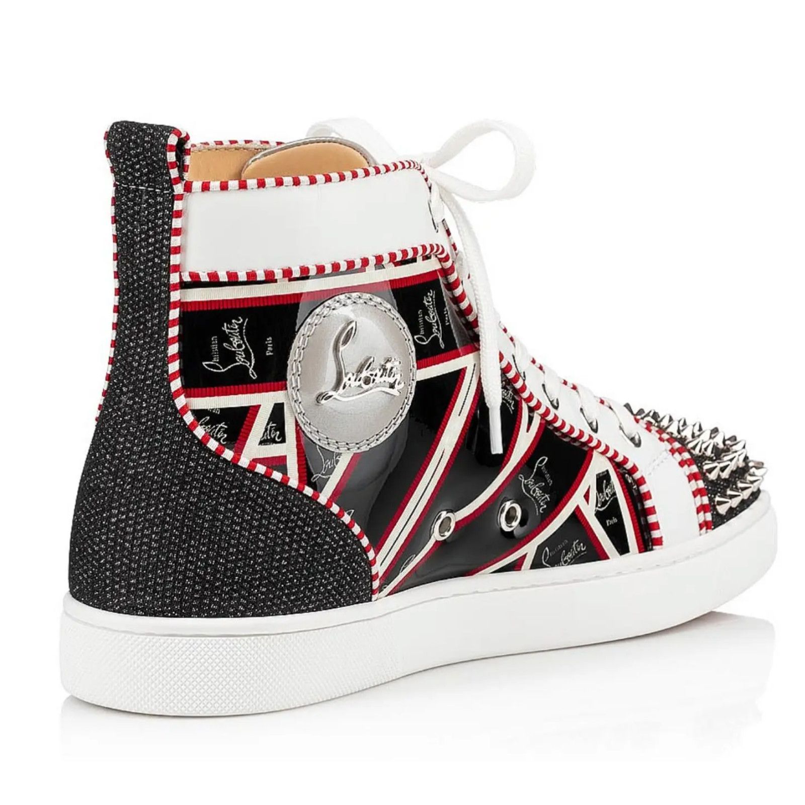 Christian Louboutin Christian Louboutin Mens Lou Spikes Orlato Flat Black Size US 9.5 / EU 42-43 - 7 Thumbnail