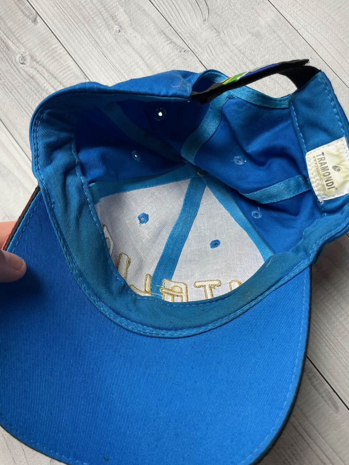 Vintage Vintage Soccer cap Italia big logo blue Italy Size ONE SIZE - 3 Thumbnail
