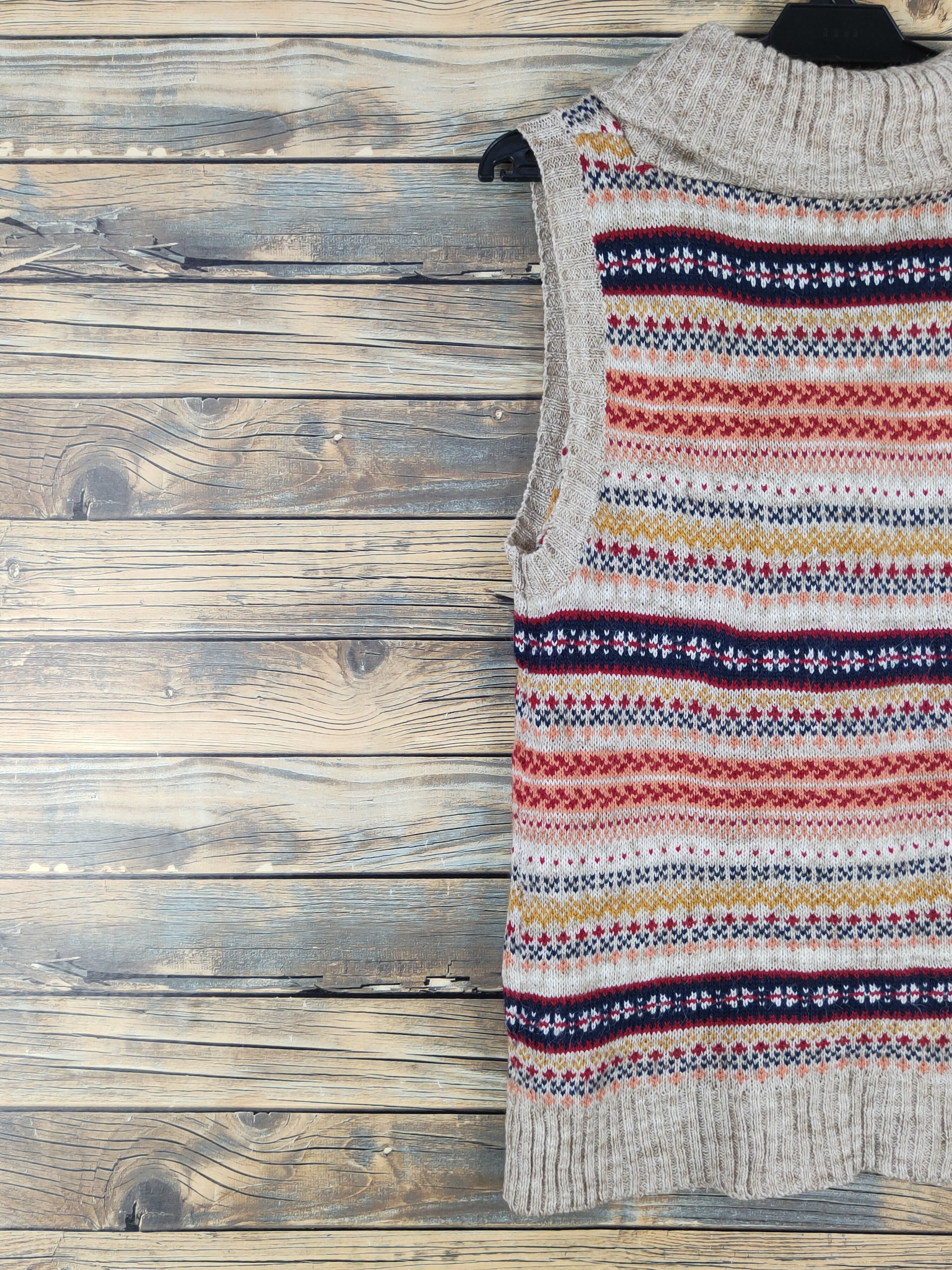 Homespun Knitwear × Japanese Brand × Vintage Sunny Village Brown Knitwear Vests #1556 Size M / US 6-8 / IT 42-44 - 8 Thumbnail