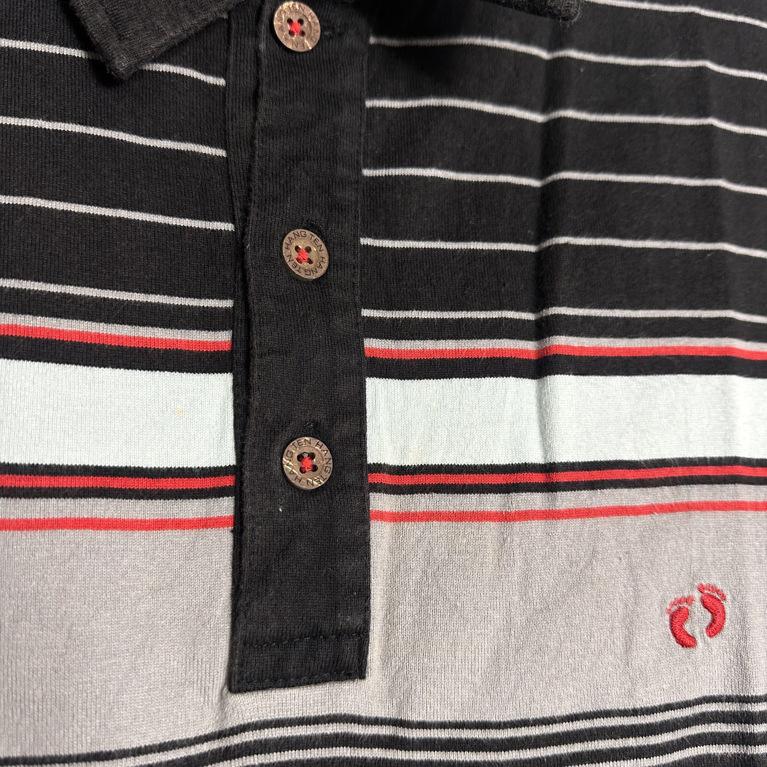 Hang Ten 🔥RARE🔥Vintage HANG TEN Selvedge Wooden Button Polo Shirt Size US M / EU 48-50 / 2 - 3 Thumbnail