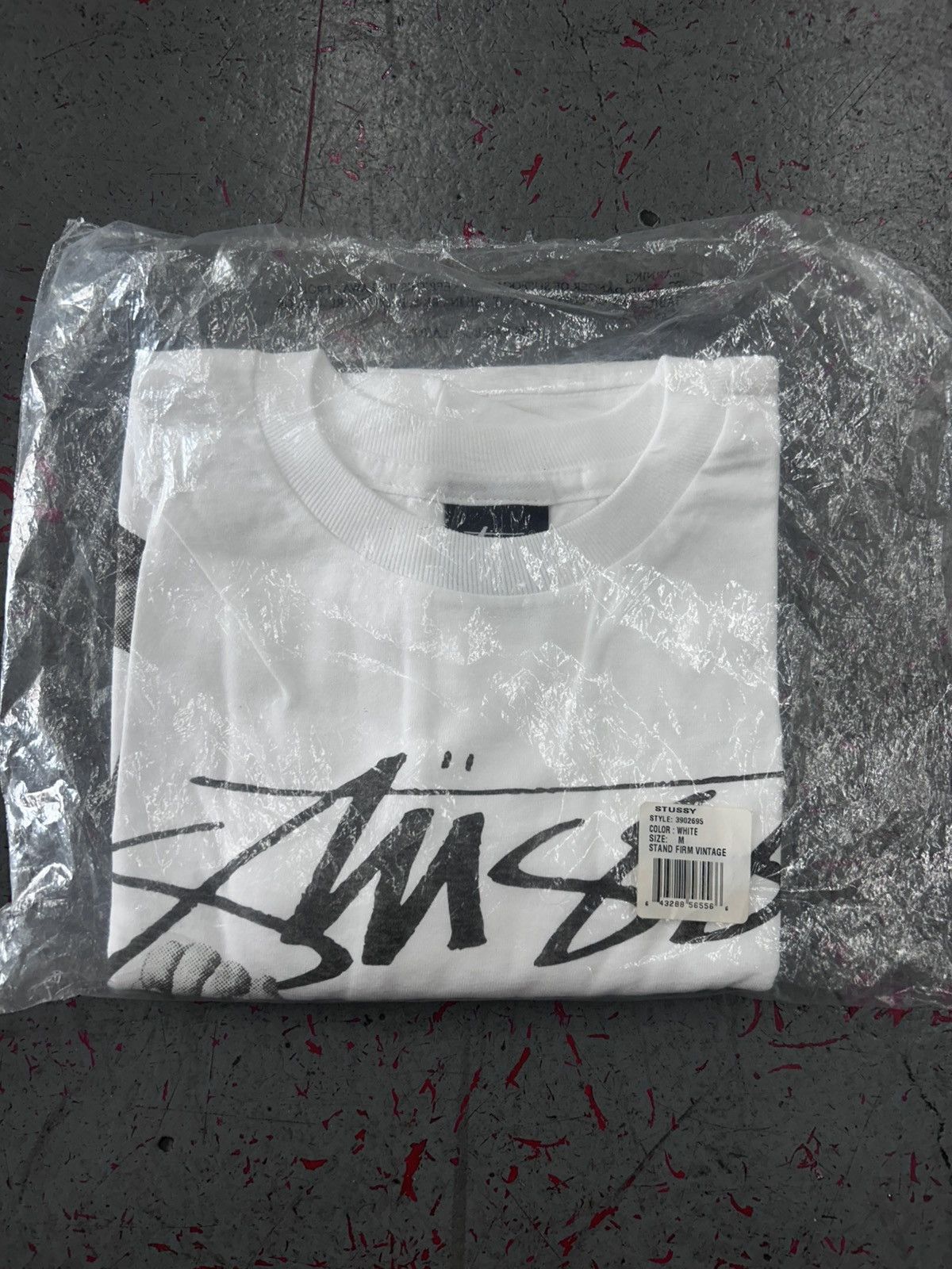 Stussy NEW Stussy “Stand Firm” White T-Shirt Men’s Size Medium Size US M / EU 48-50 / 2 - 2 Thumbnail