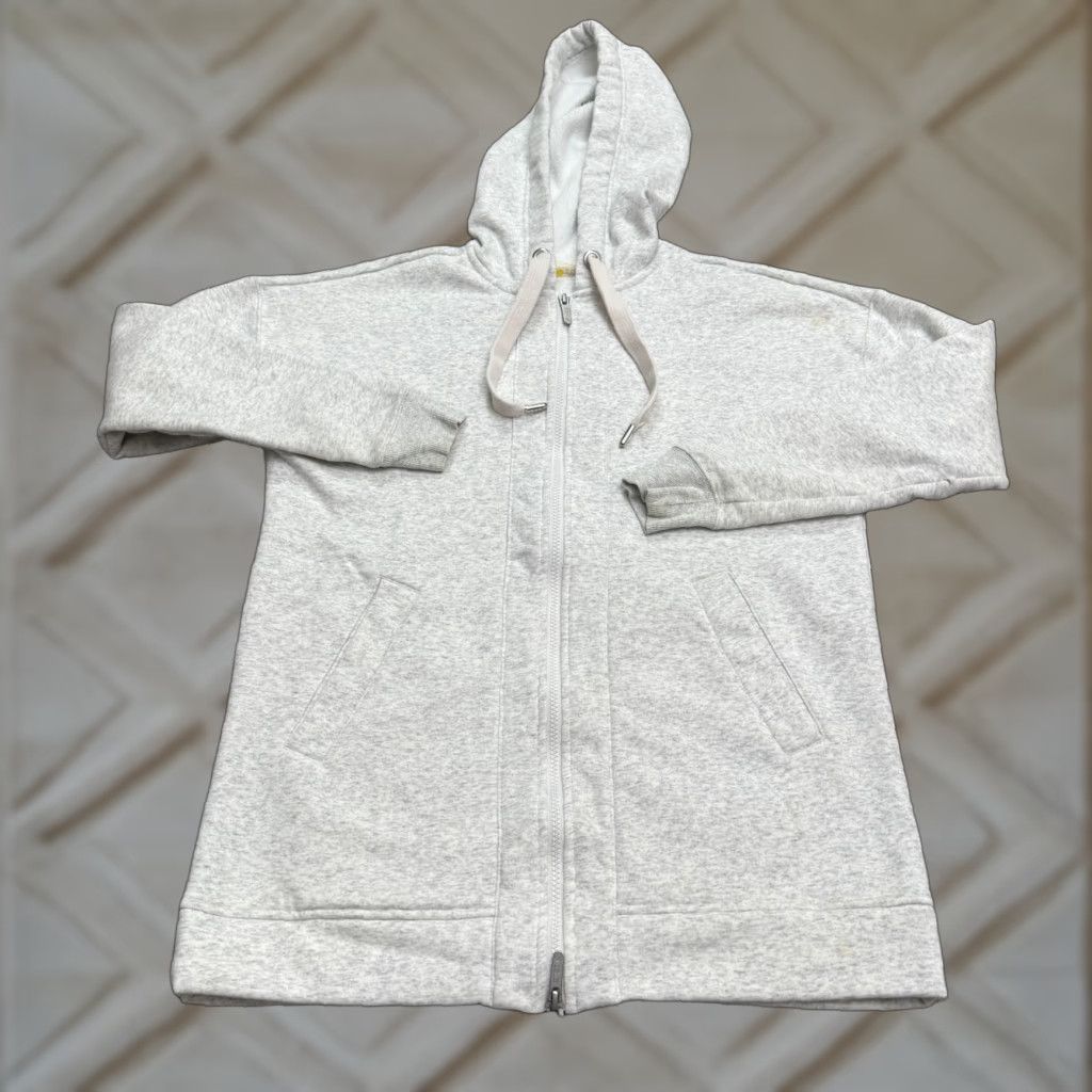 Vintage Zella Full Zip Hoodie Sweatshirt Womens Small Light Gray Fleece Athletic Active Size S / US 4 / IT 40 - 1 Thumbnail